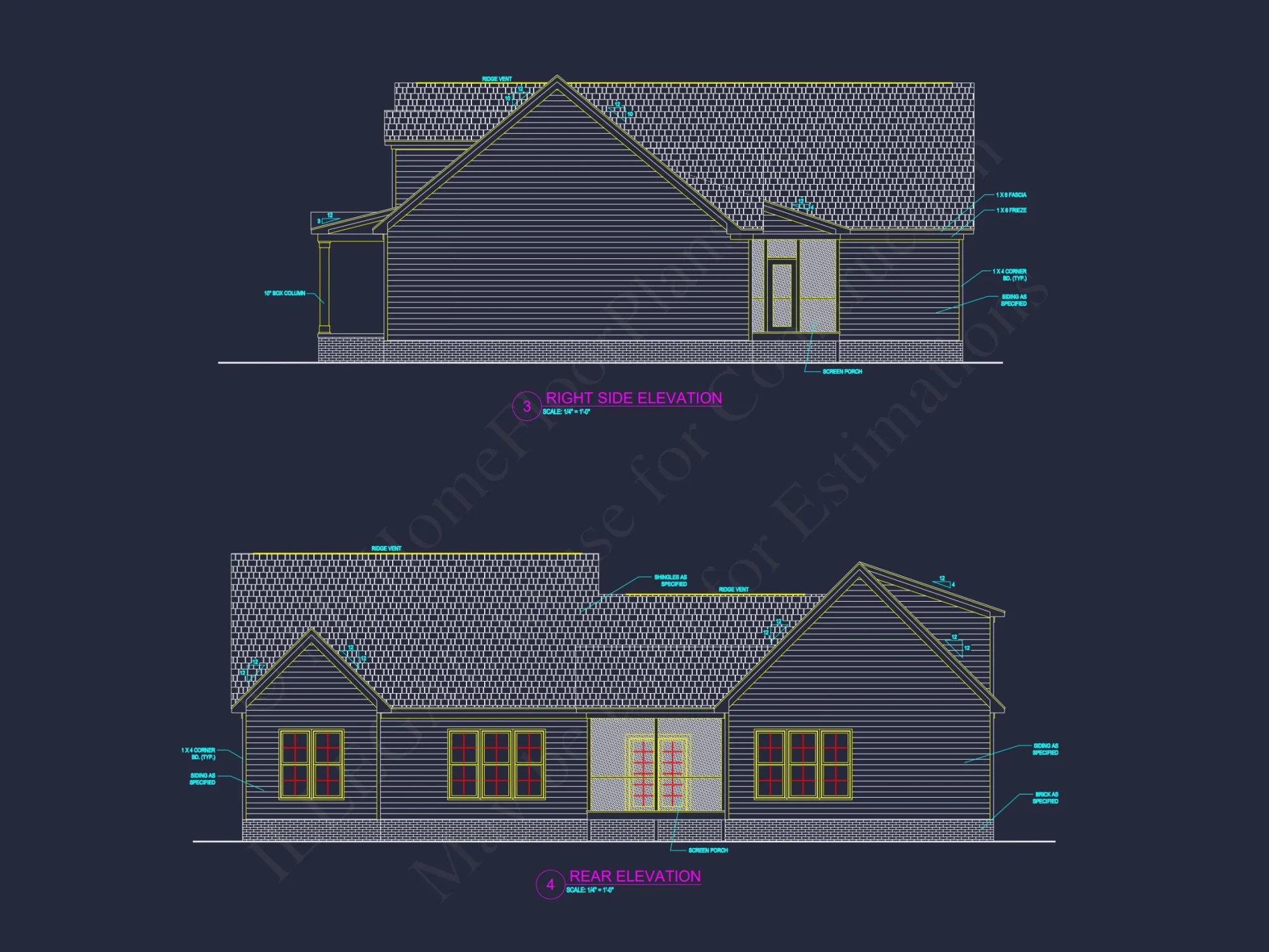 Beautiful house Plan with Spacious Floor Design and CAD Blueprint