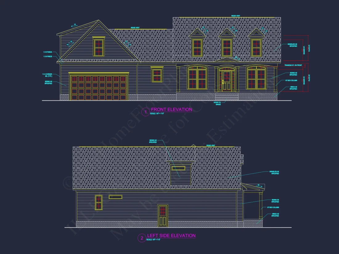 Beautiful house Plan with Spacious Floor Design and CAD Blueprint