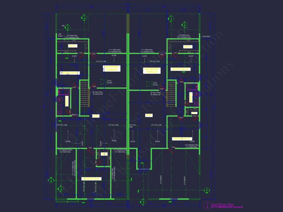 Duplex house Floor Plan with Spacious CAD Designs & Features