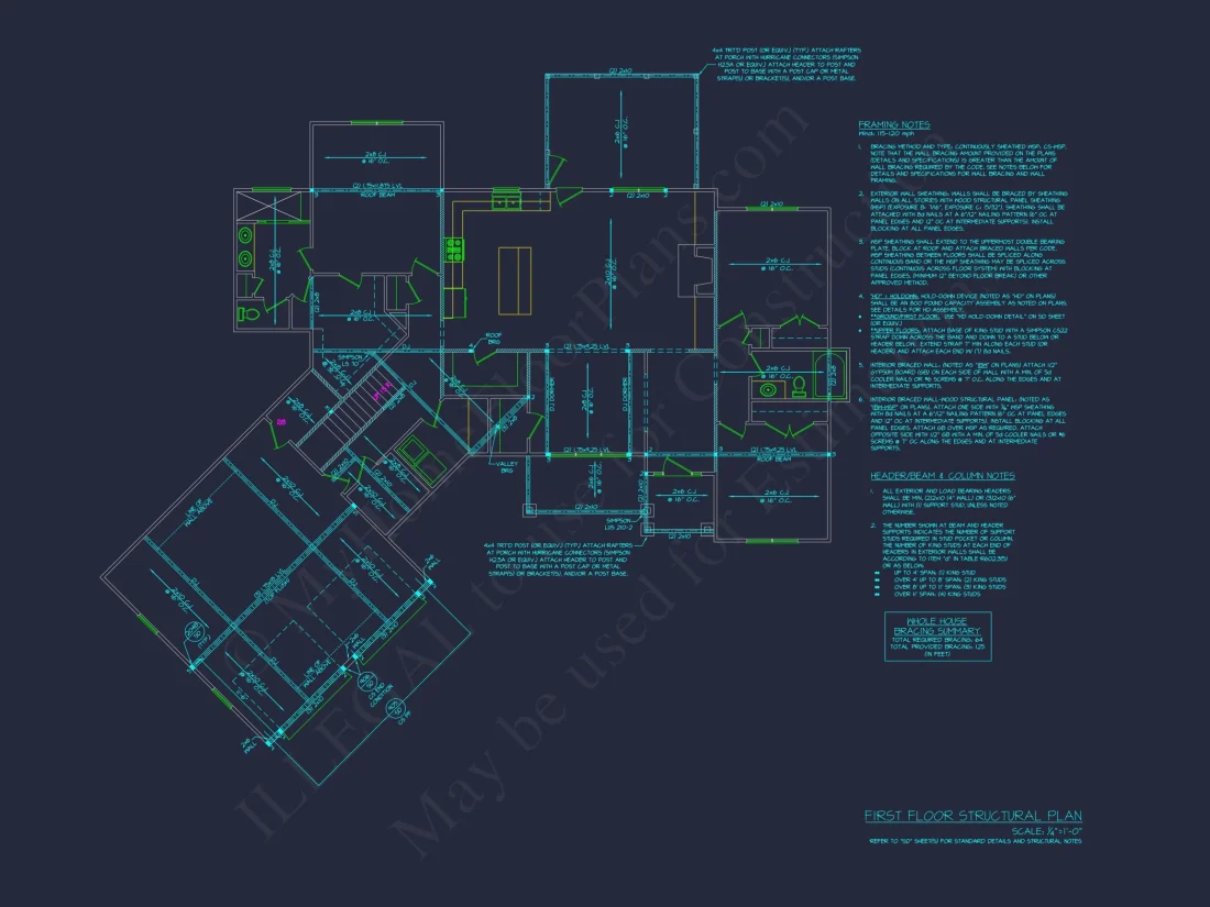 Modern Craftsman house Plan with 1.5 Story Design and Angled Garage