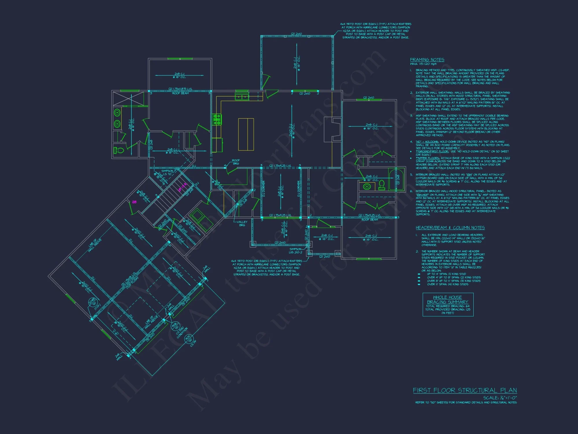 Modern Craftsman house Plan with 1.5 Story Design and Angled Garage
