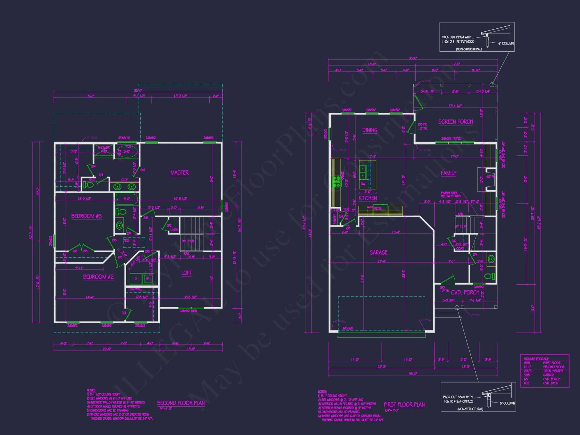 Stunning 2-Story house Plan with Detailed CAD Designs