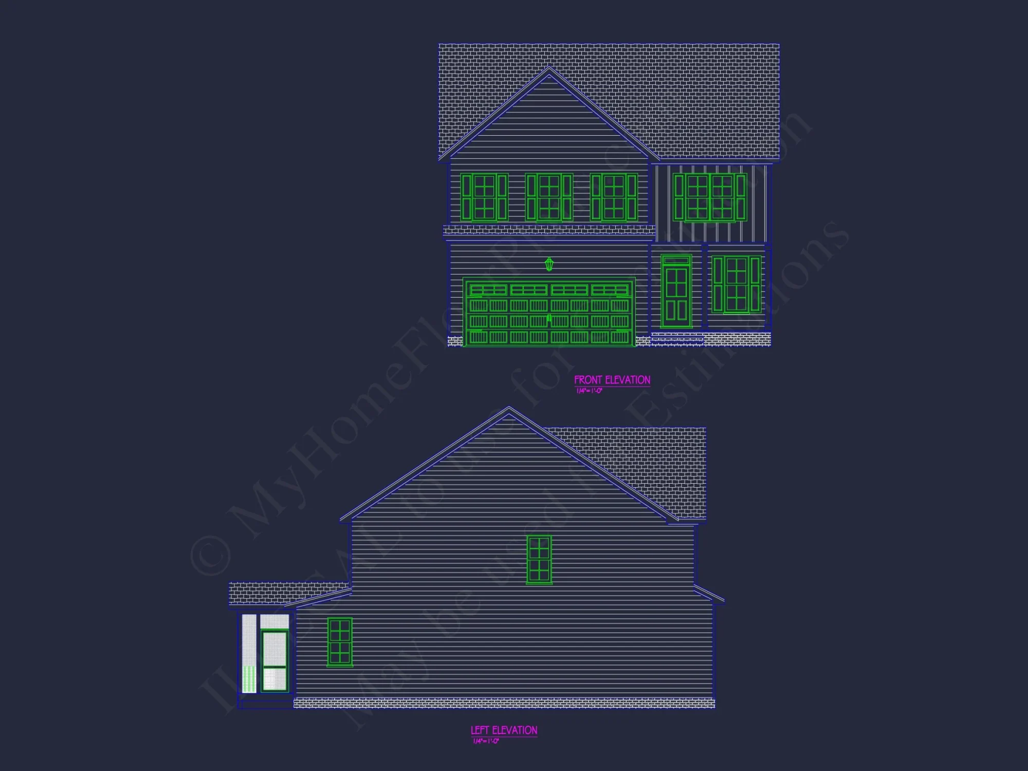 Stunning 2-Story house Plan with Detailed CAD Designs