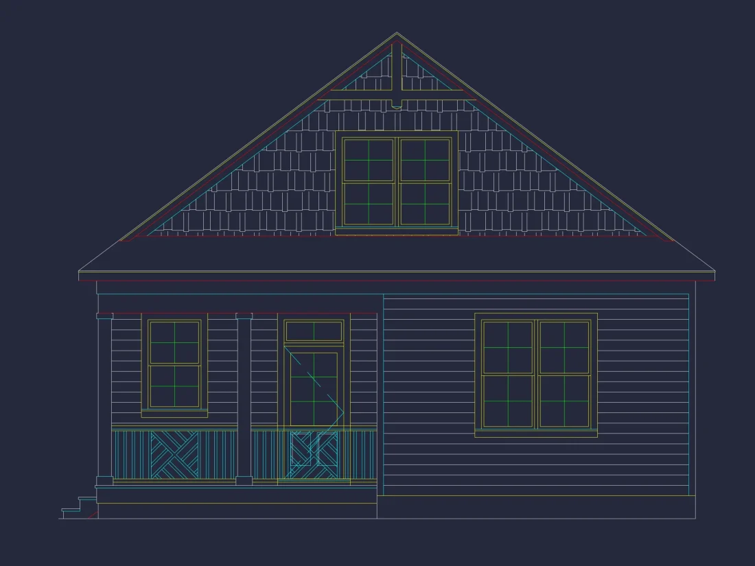Compact house Floor Plan: CAD Blueprint for Smart Designs