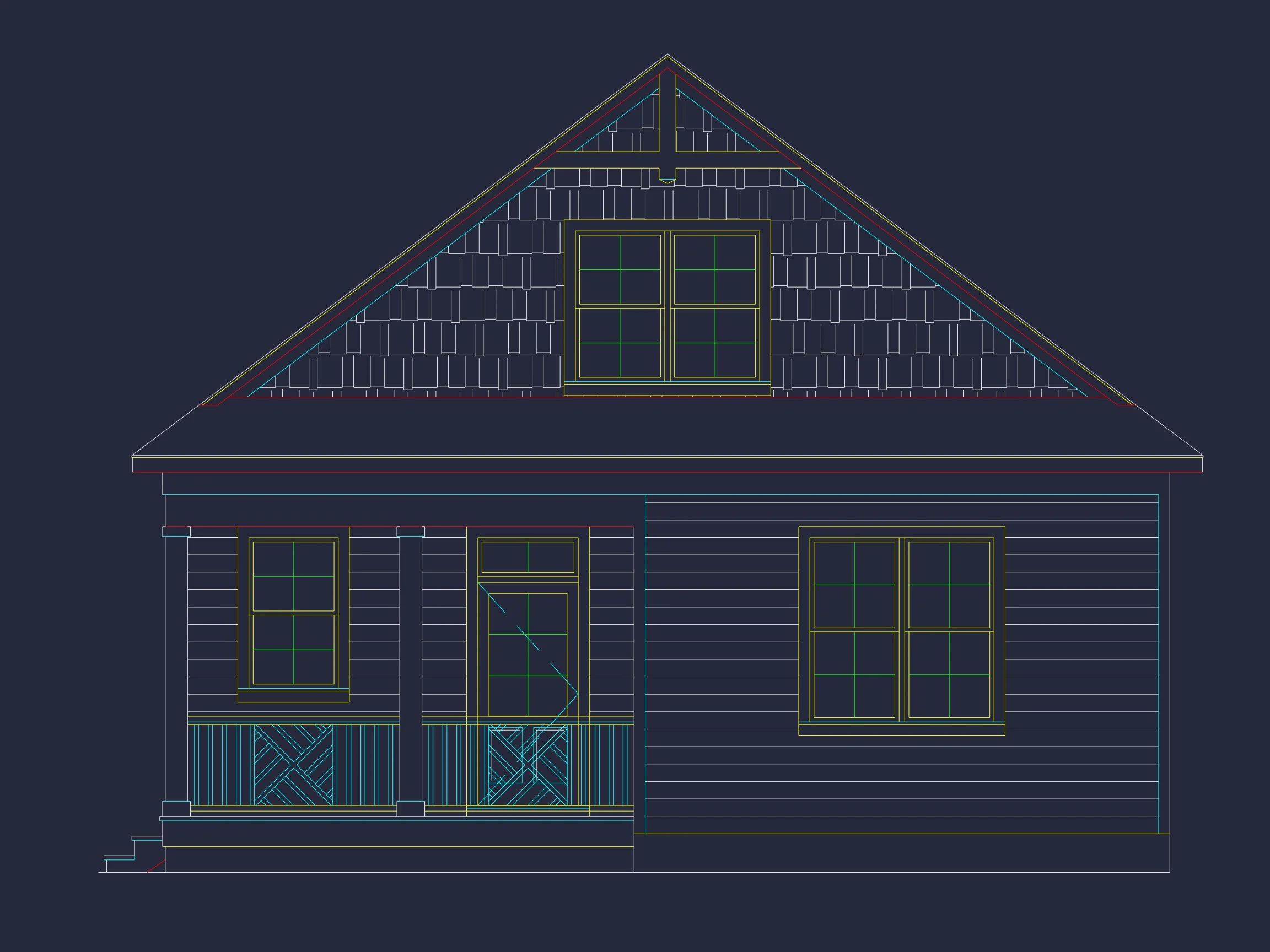 Compact house Floor Plan: CAD Blueprint for Smart Designs