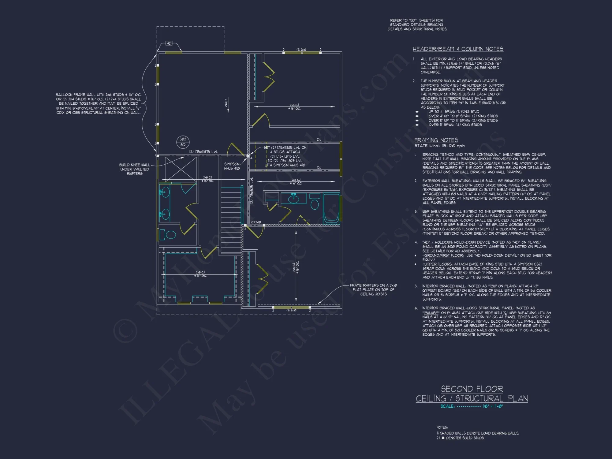 Beautiful house Plan with Detailed CAD Floor Designs and Blueprint