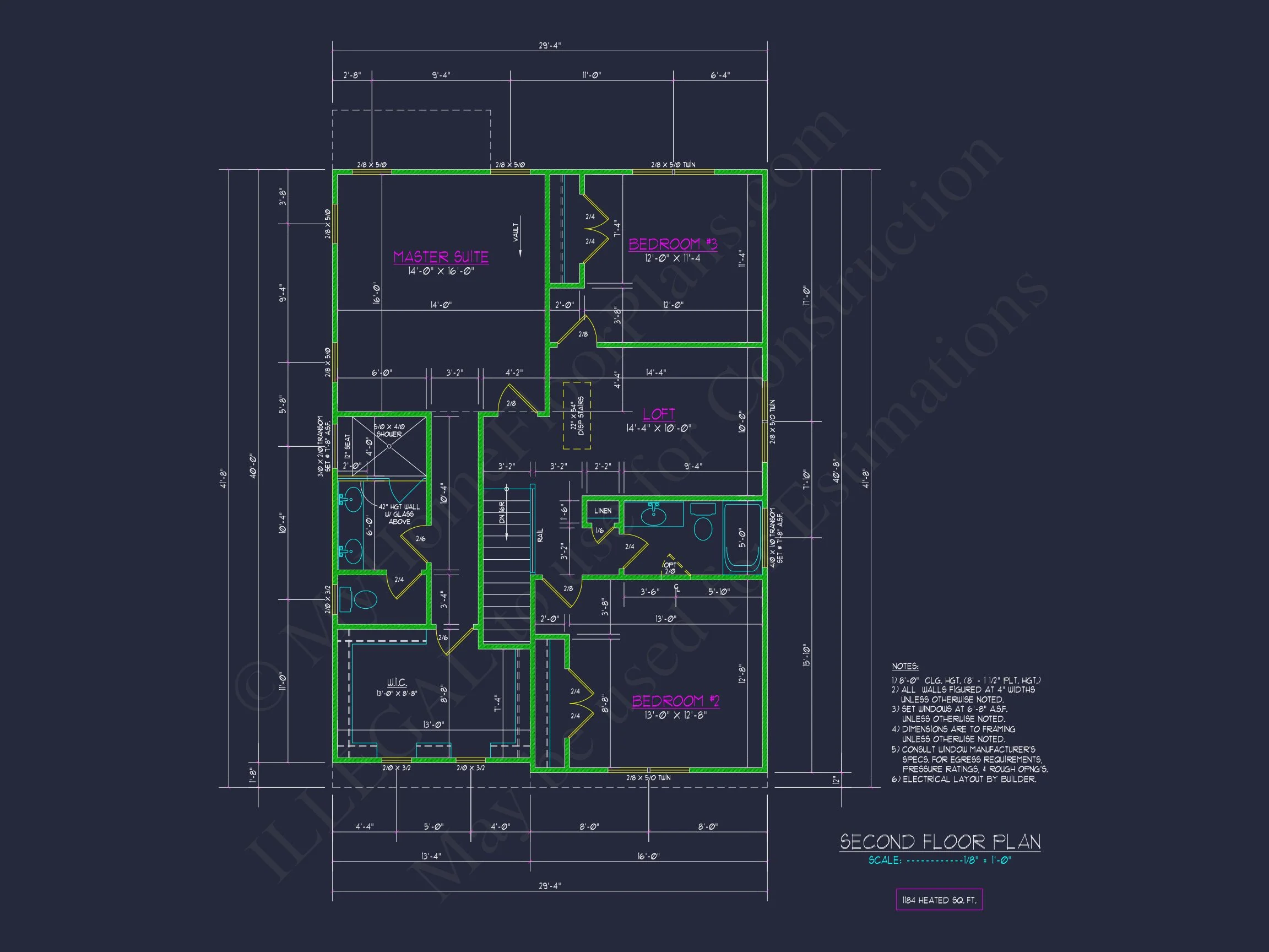19-2218 HOUSE PLAN - Modern Farmhouse Plan - 3-Bed, 2.5-Bath, 2,000 SF 6 Beautiful house Plan with Detailed CAD Floor Designs and Blueprint
