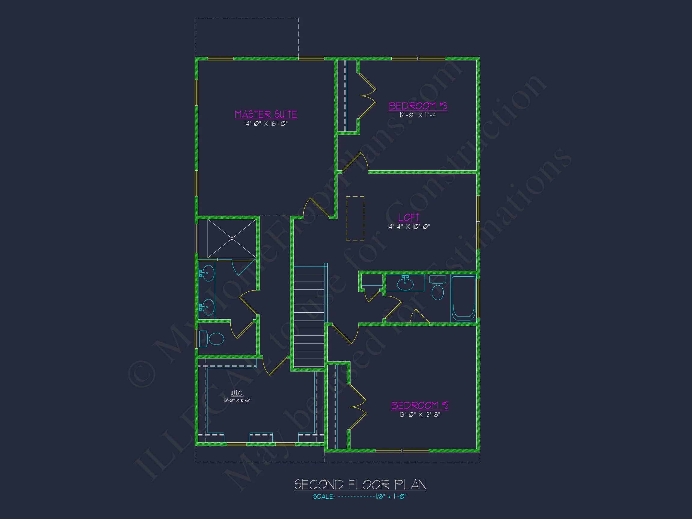 19-2218 HOUSE PLAN - Modern Farmhouse Plan - 3-Bed, 2.5-Bath, 2,000 SF 5 Beautiful house Plan with Detailed CAD Floor Designs and Blueprint