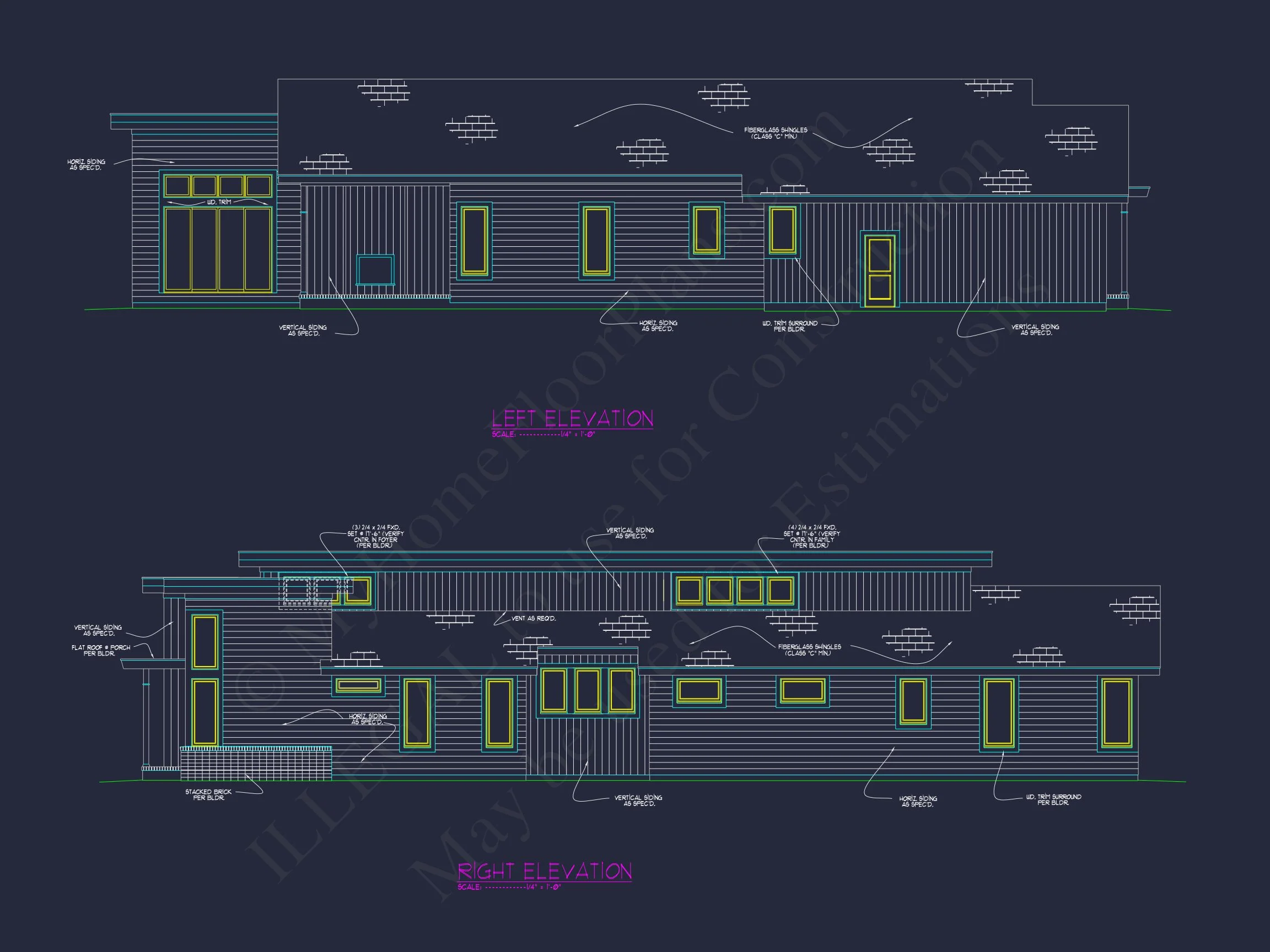 Modern house Floor Plan with CAD Designs and Blueprint