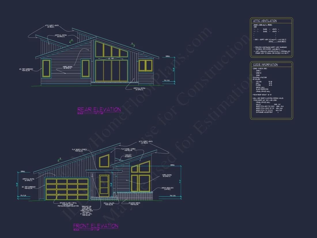 Modern house Floor Plan with CAD Designs and Blueprint