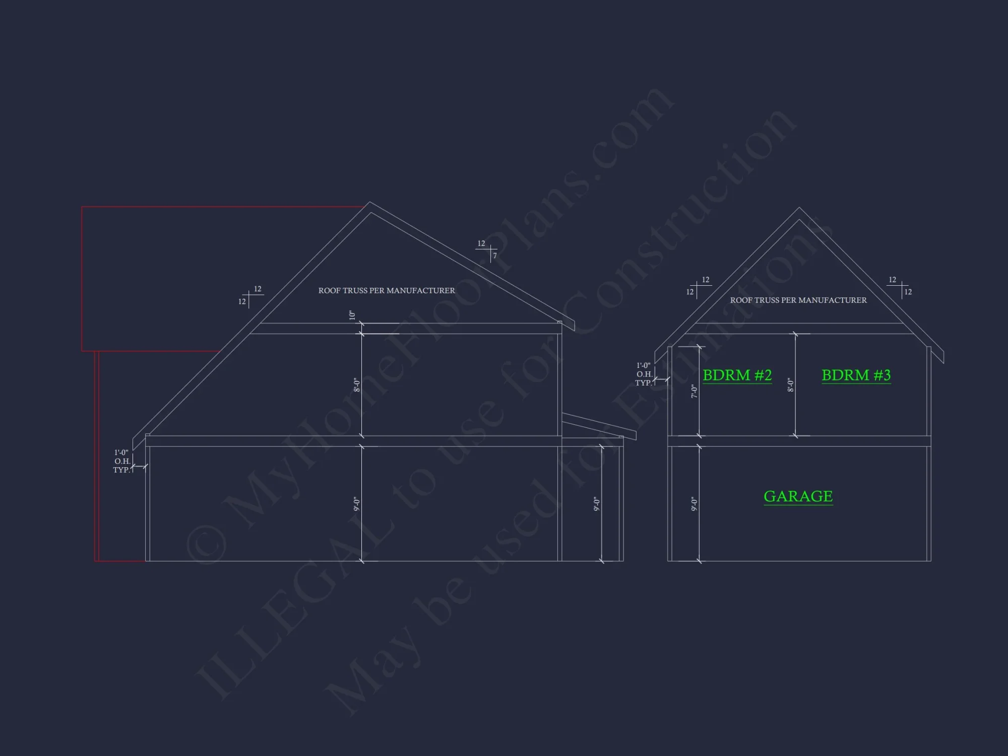 Modern Suburban house Plan with CAD Blueprints and 2-Story Design
