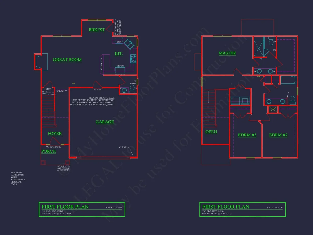 Modern Suburban house Plan with CAD Blueprints and 2-Story Design