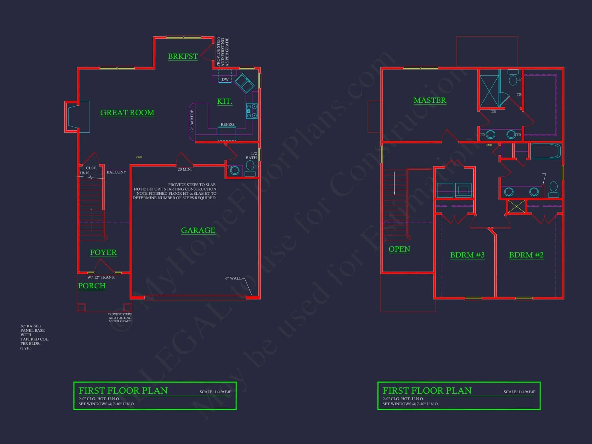 Modern Suburban house Plan with CAD Blueprints and 2-Story Design