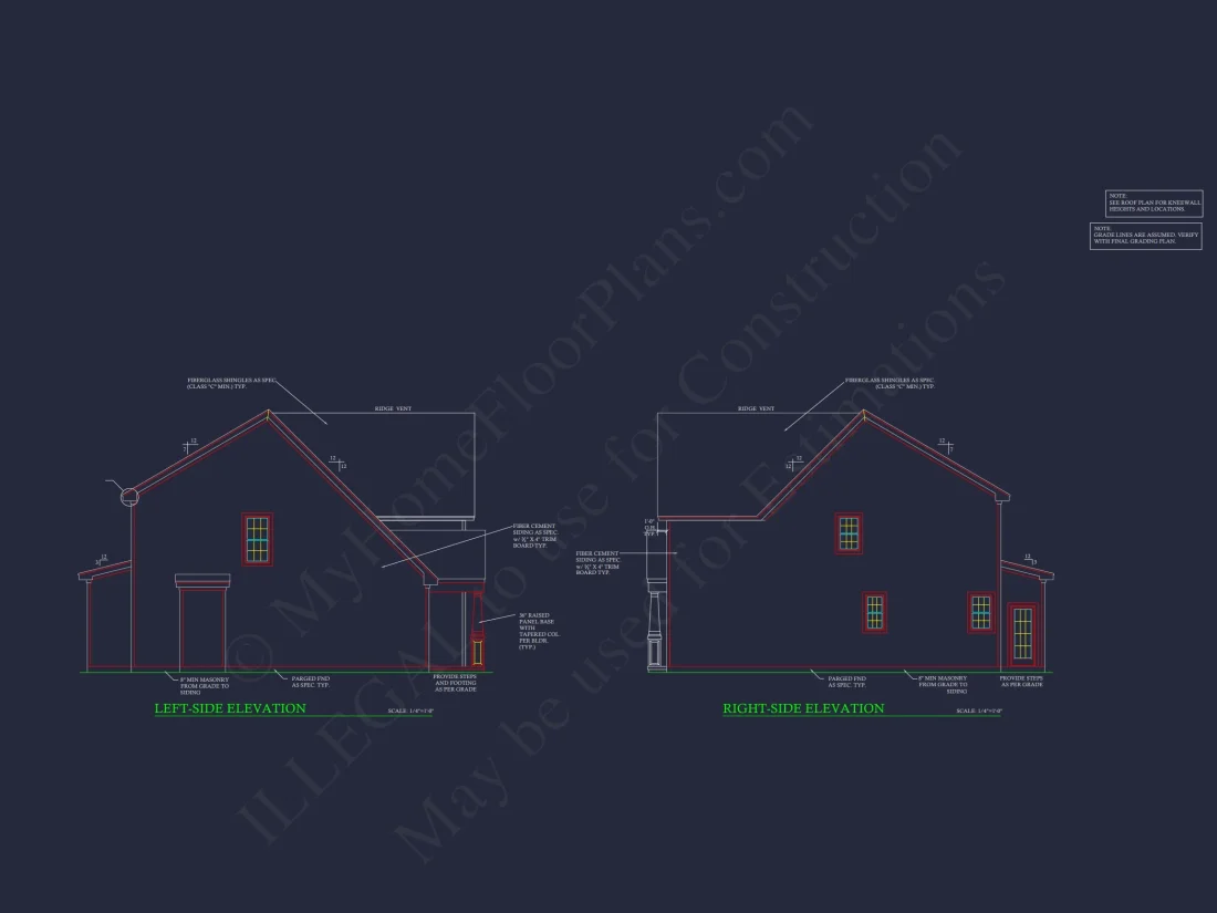 Modern Suburban house Plan with CAD Blueprints and 2-Story Design