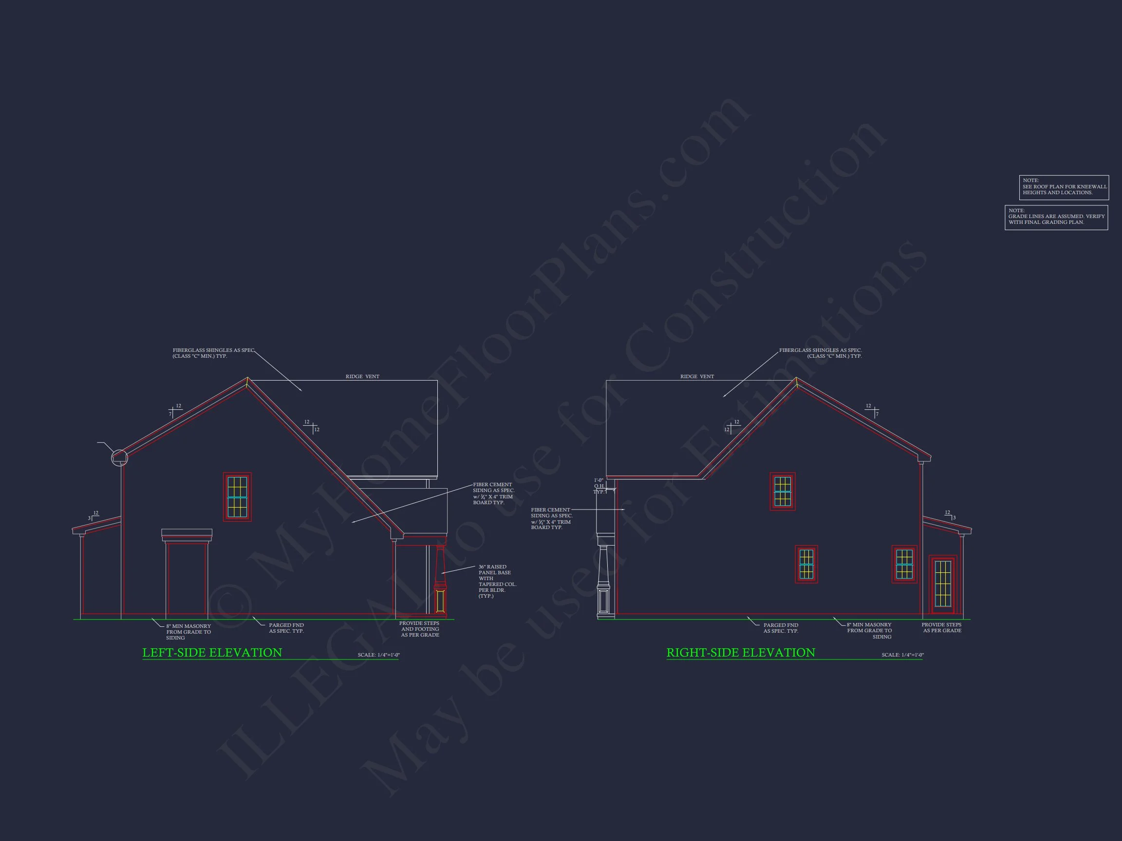 19-2023 HOUSE PLAN - Modern Farmhouse Home Plan - 3-Bed, 2.5-Bath, 1,842 SF 3 Modern Suburban house Plan with CAD Blueprints and 2-Story Design