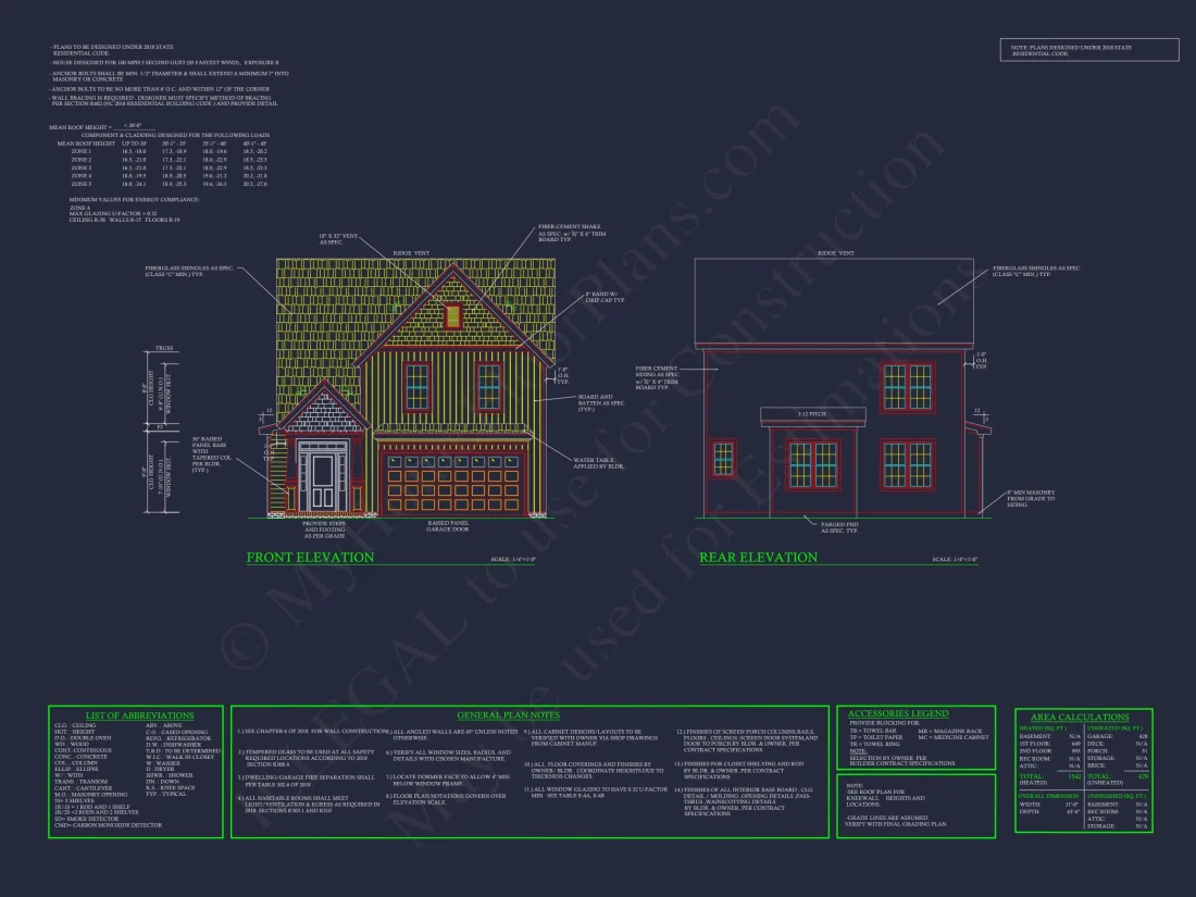 Modern Suburban house Plan with CAD Blueprints and 2-Story Design