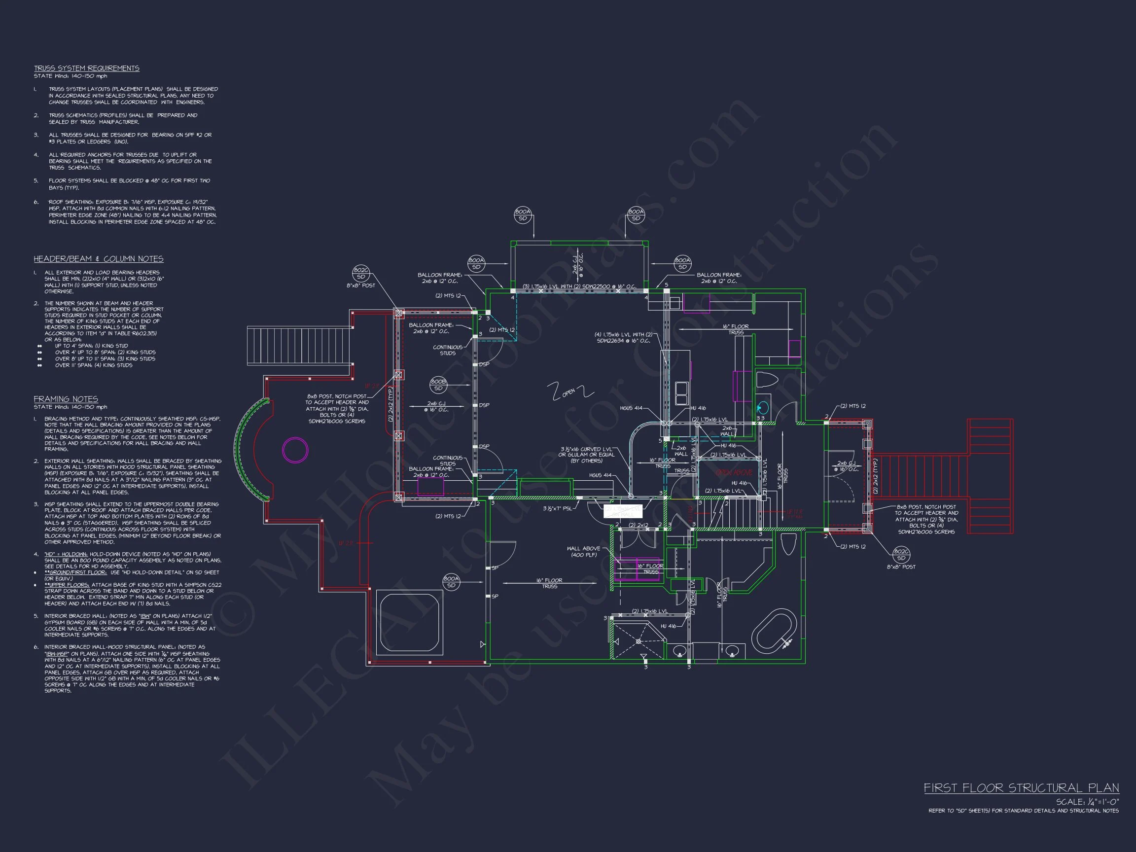 Modern Coastal house Plan with 2 Floors, 3 Bedrooms, & CAD Designs