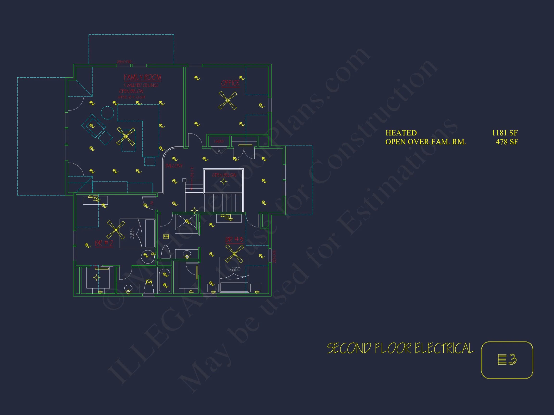 Modern Coastal house Plan with 2 Floors, 3 Bedrooms, & CAD Designs