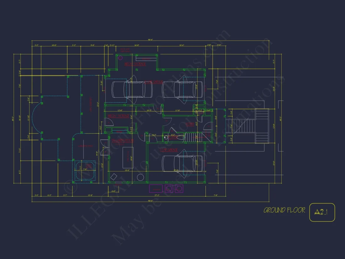 Modern Coastal house Plan with 2 Floors, 3 Bedrooms, & CAD Designs