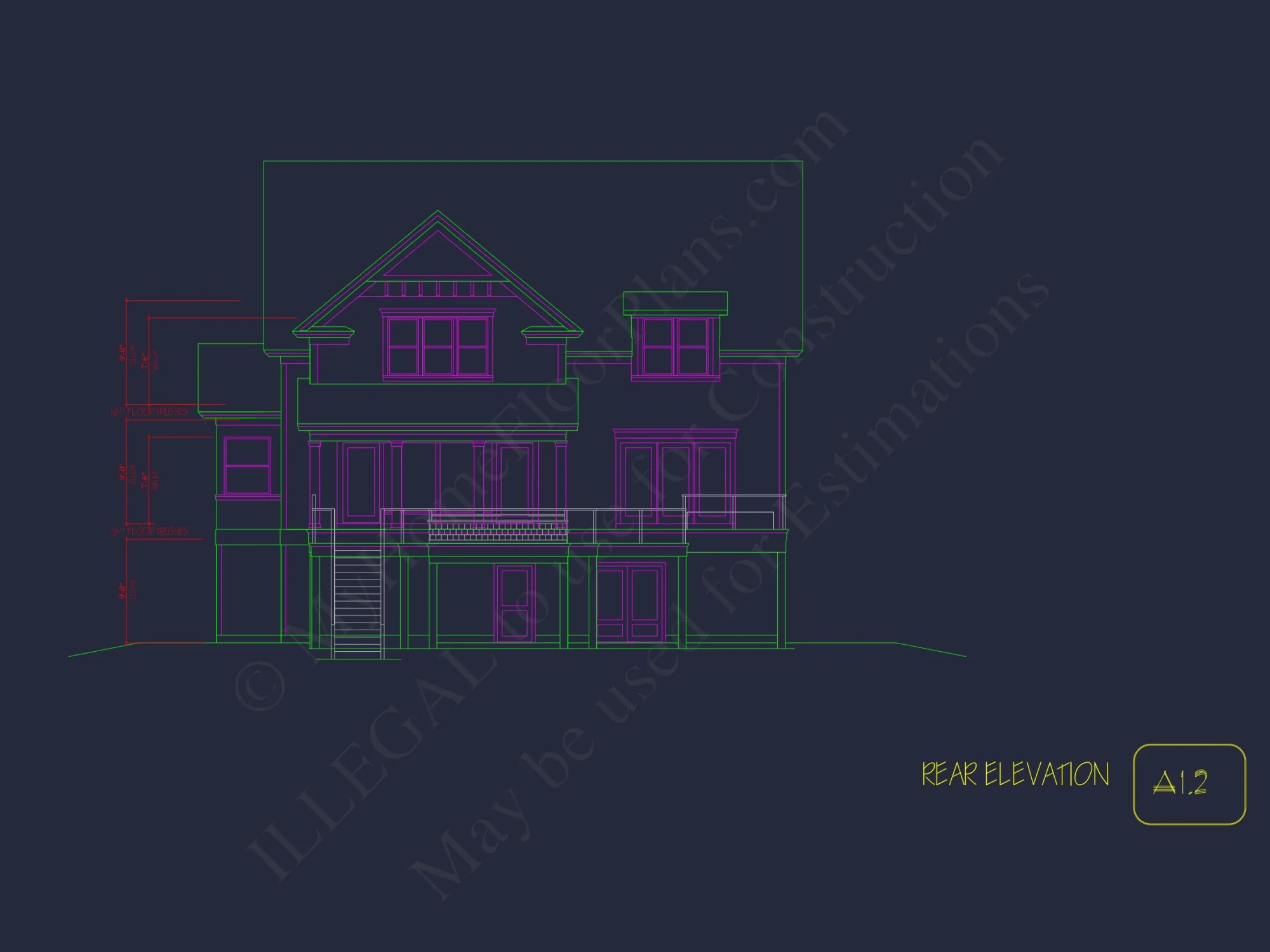 Modern Coastal house Plan with 2 Floors, 3 Bedrooms, & CAD Designs