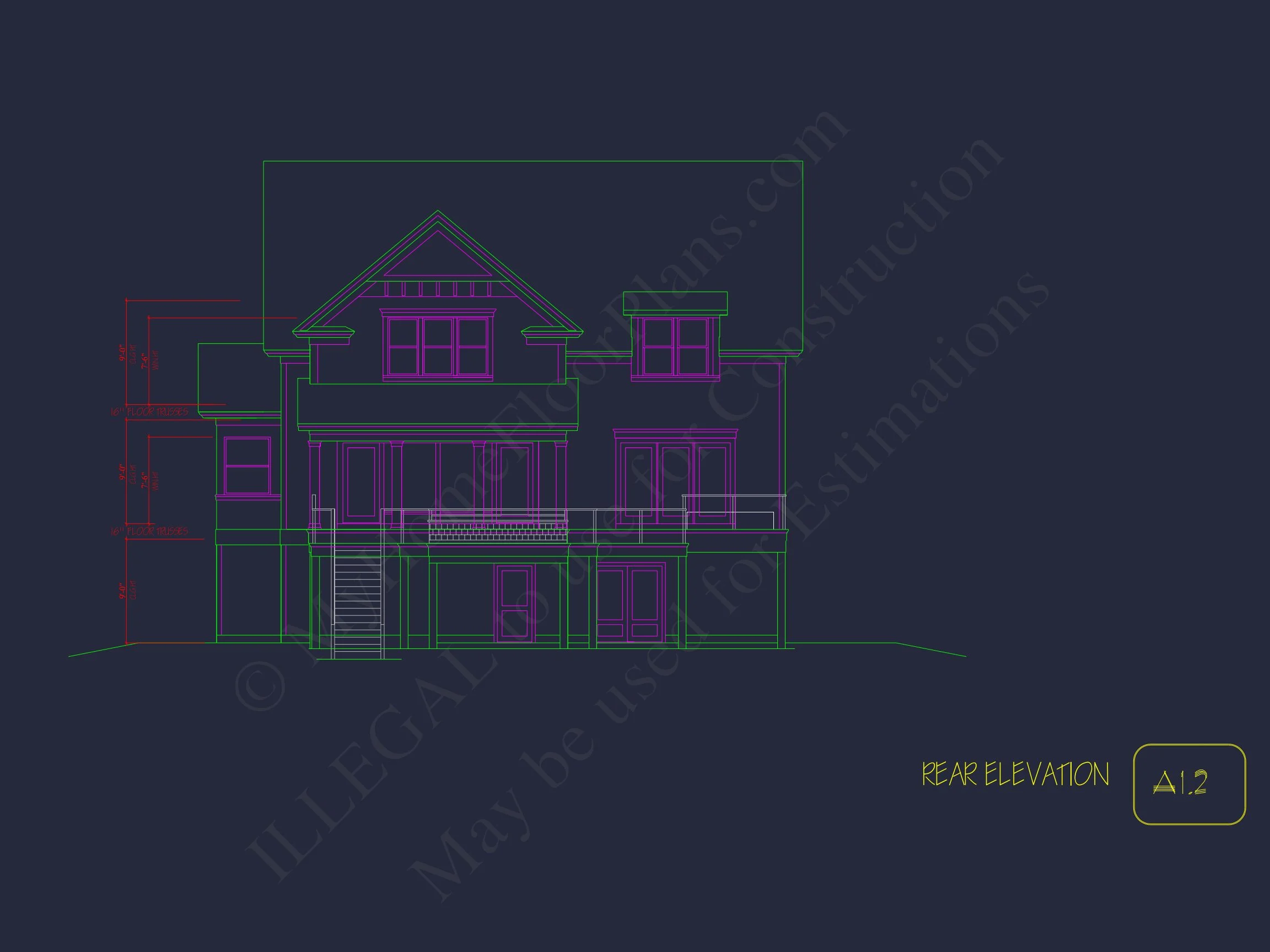 Modern Coastal house Plan with 2 Floors, 3 Bedrooms, & CAD Designs