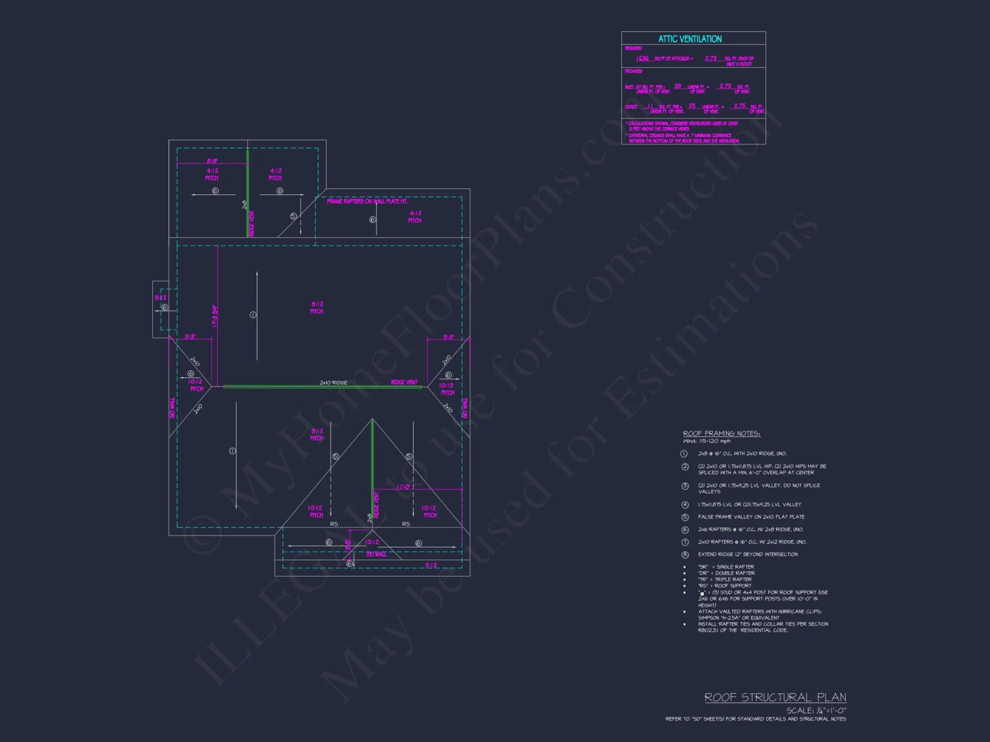 Modern house Plan with 2 Stories, CAD Blueprint & Features