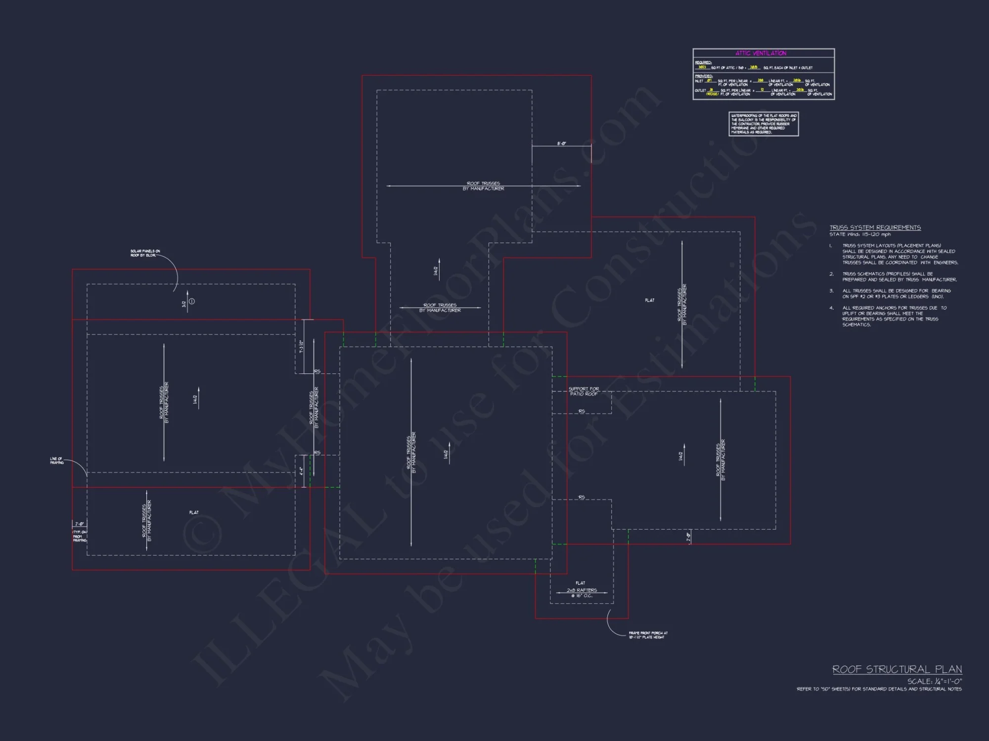 Modern house Floor Plan with 3-Car Garage and CAD Designs