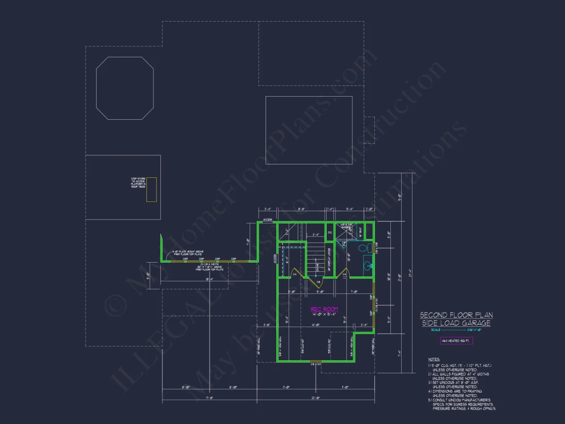 Charming Craftsman house Plan with 1.5 Floors and Side Garage