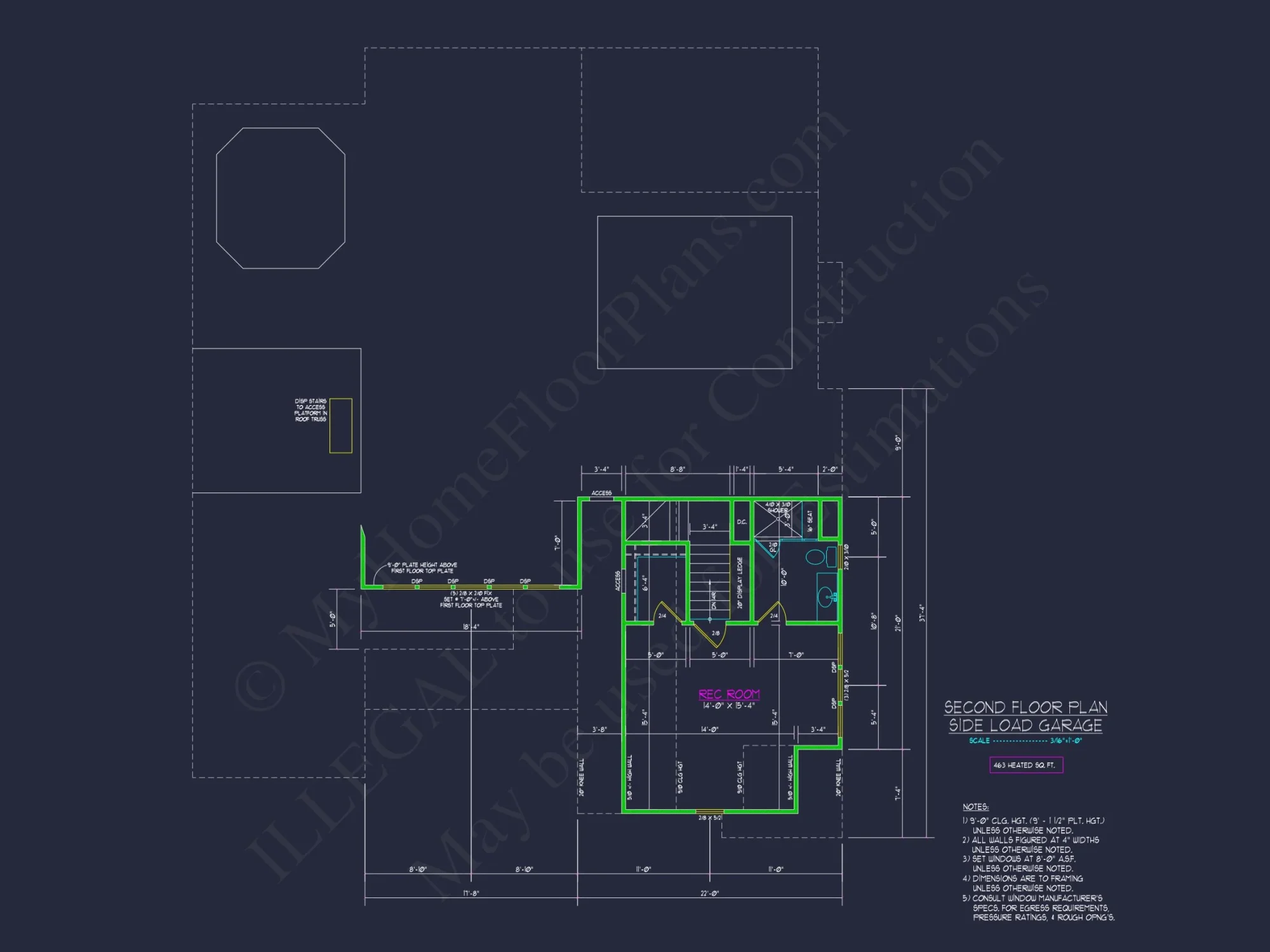 Charming Craftsman house Plan with 1.5 Floors and Side Garage