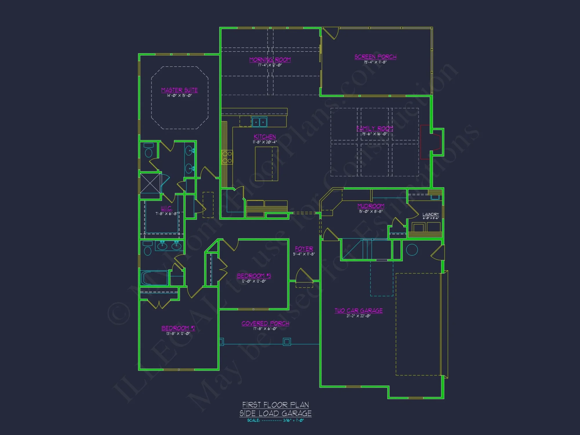 Charming Craftsman house Plan with 1.5 Floors and Side Garage
