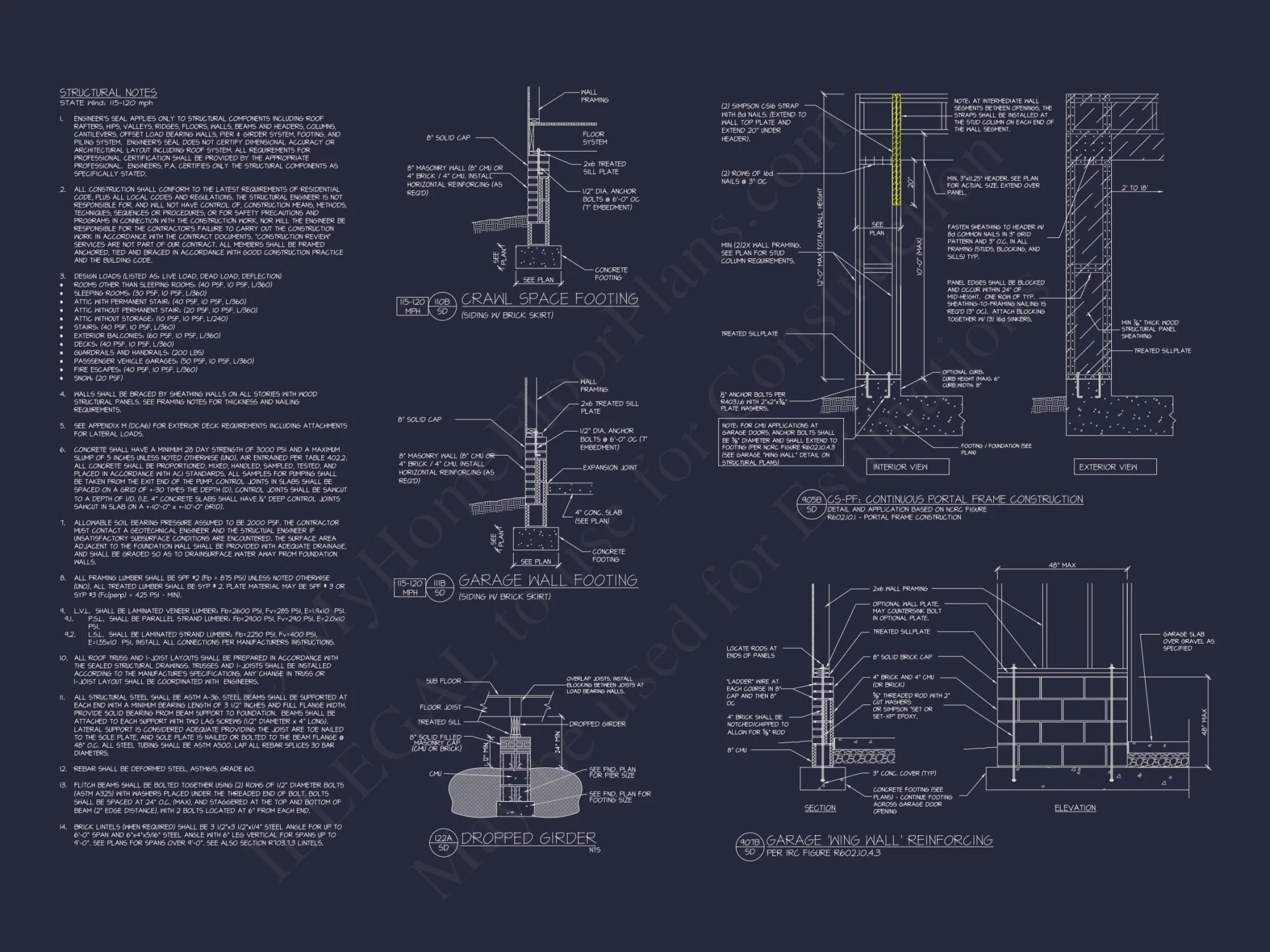 Modern Craftsman house Plan - Architectural CAD Designs