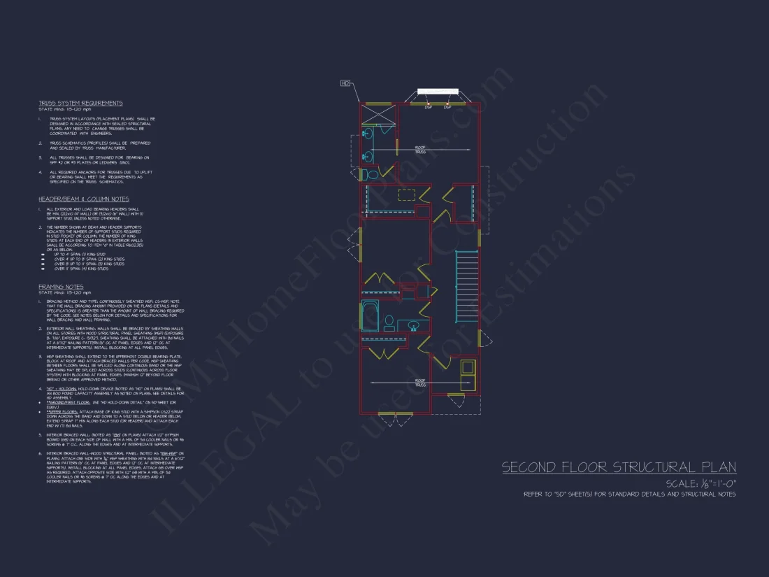 Modern Craftsman house Plan - Architectural CAD Designs