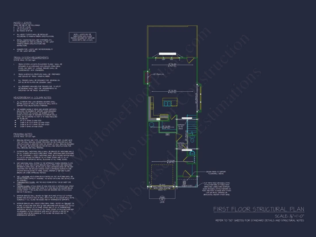 Modern Craftsman house Plan - Architectural CAD Designs
