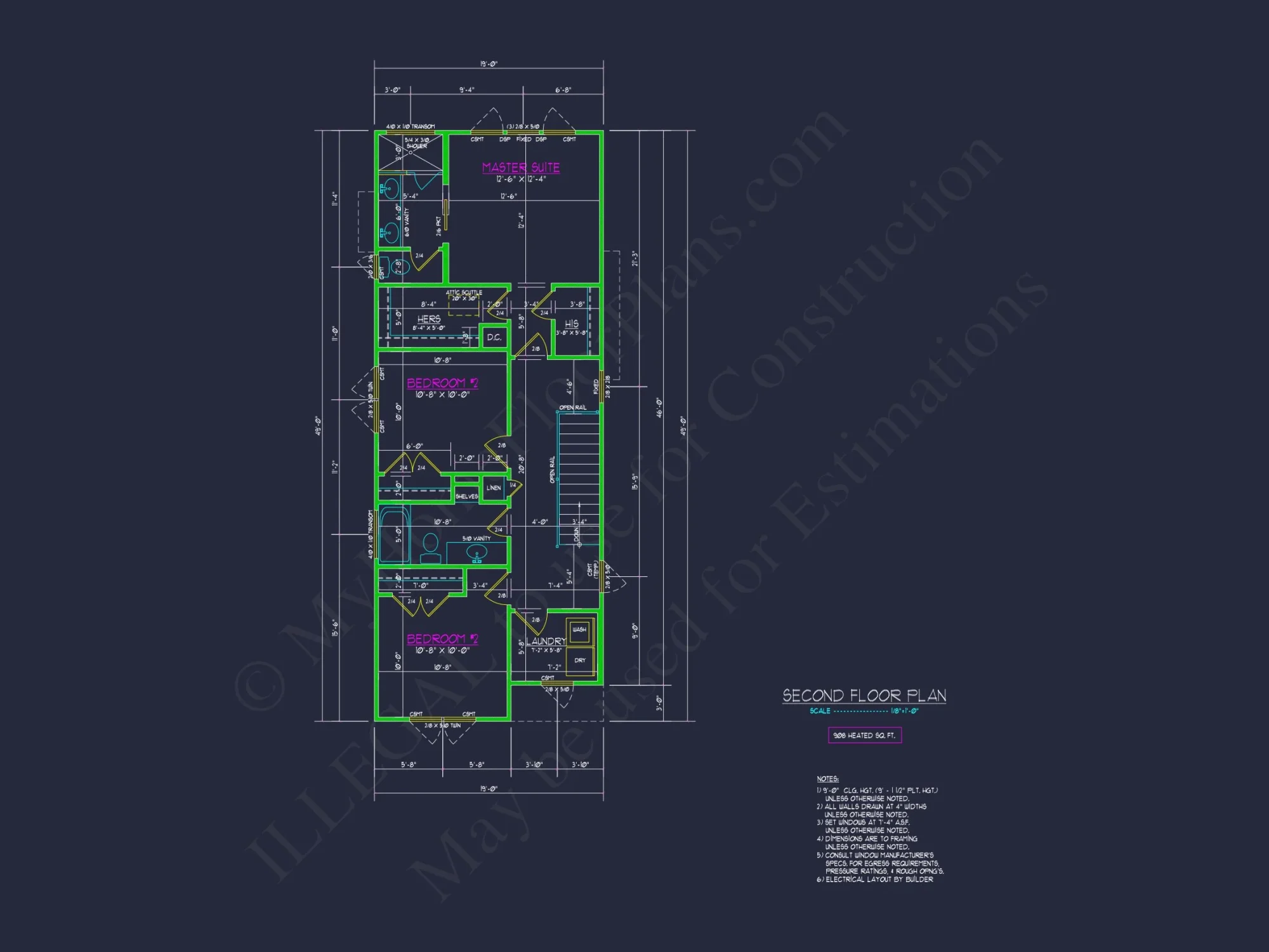 Modern Craftsman house Plan - Architectural CAD Designs