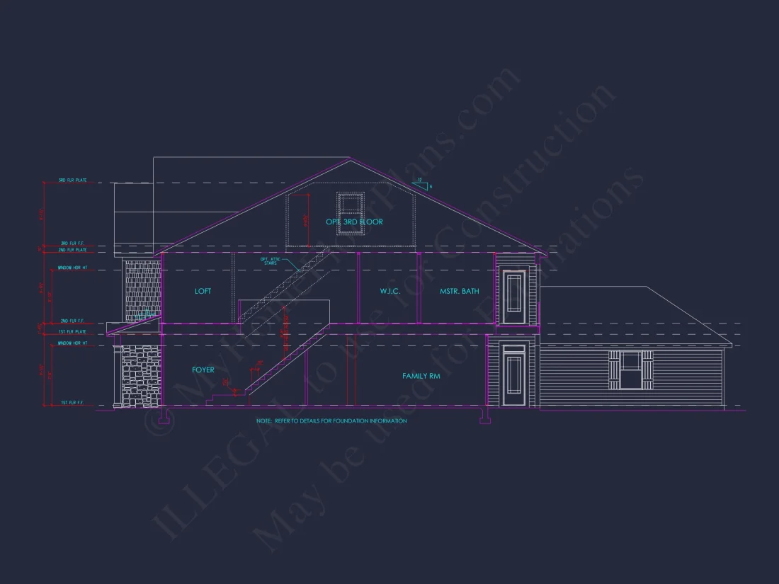 Modern Craftsman house Plan with Open Floor CAD Designs