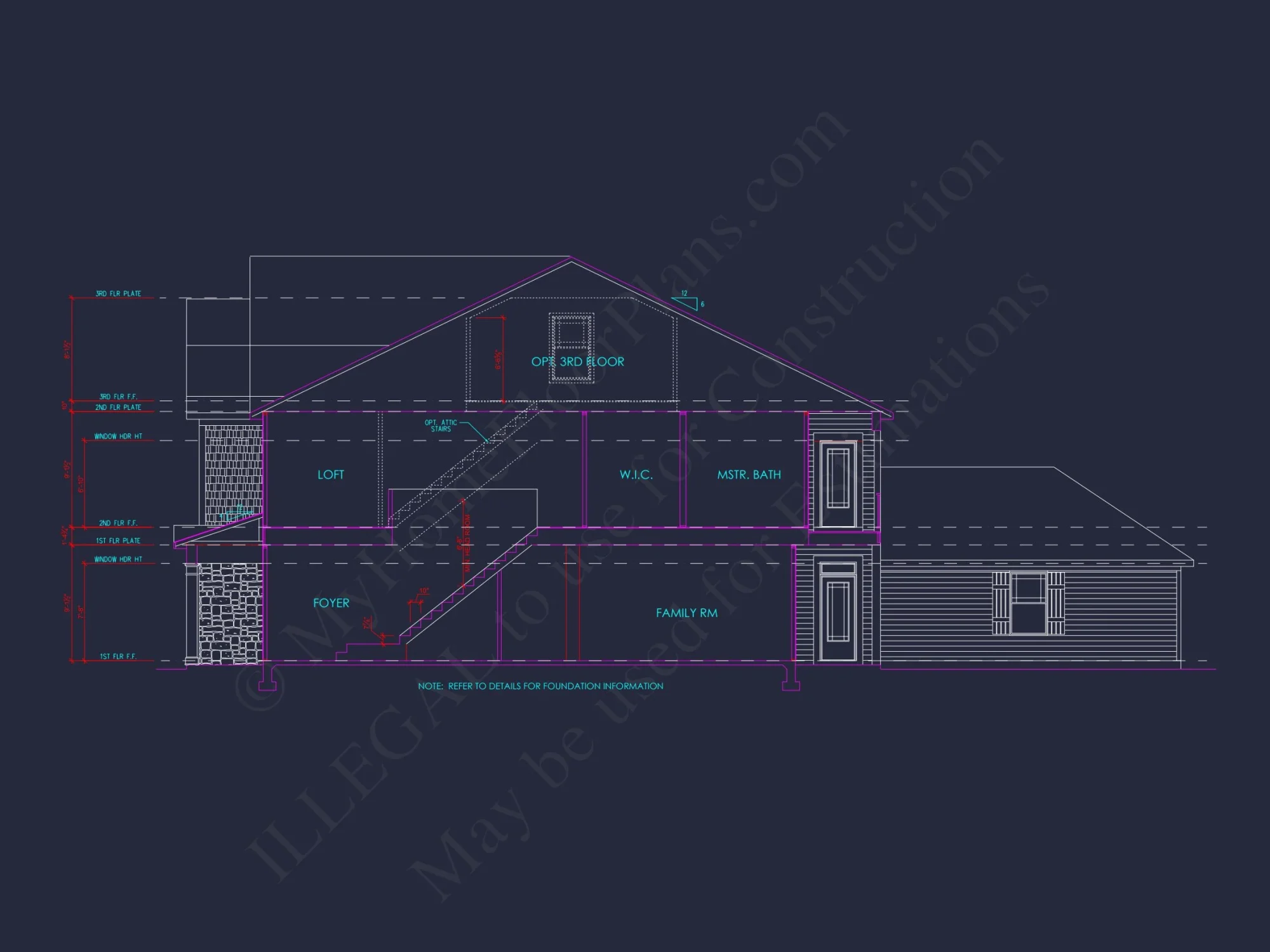 Modern Craftsman house Plan with Open Floor CAD Designs