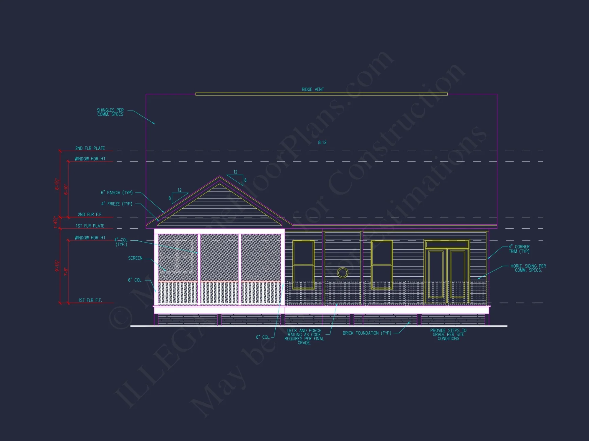 Modern Craftsman house Plan with Open Floor CAD Designs