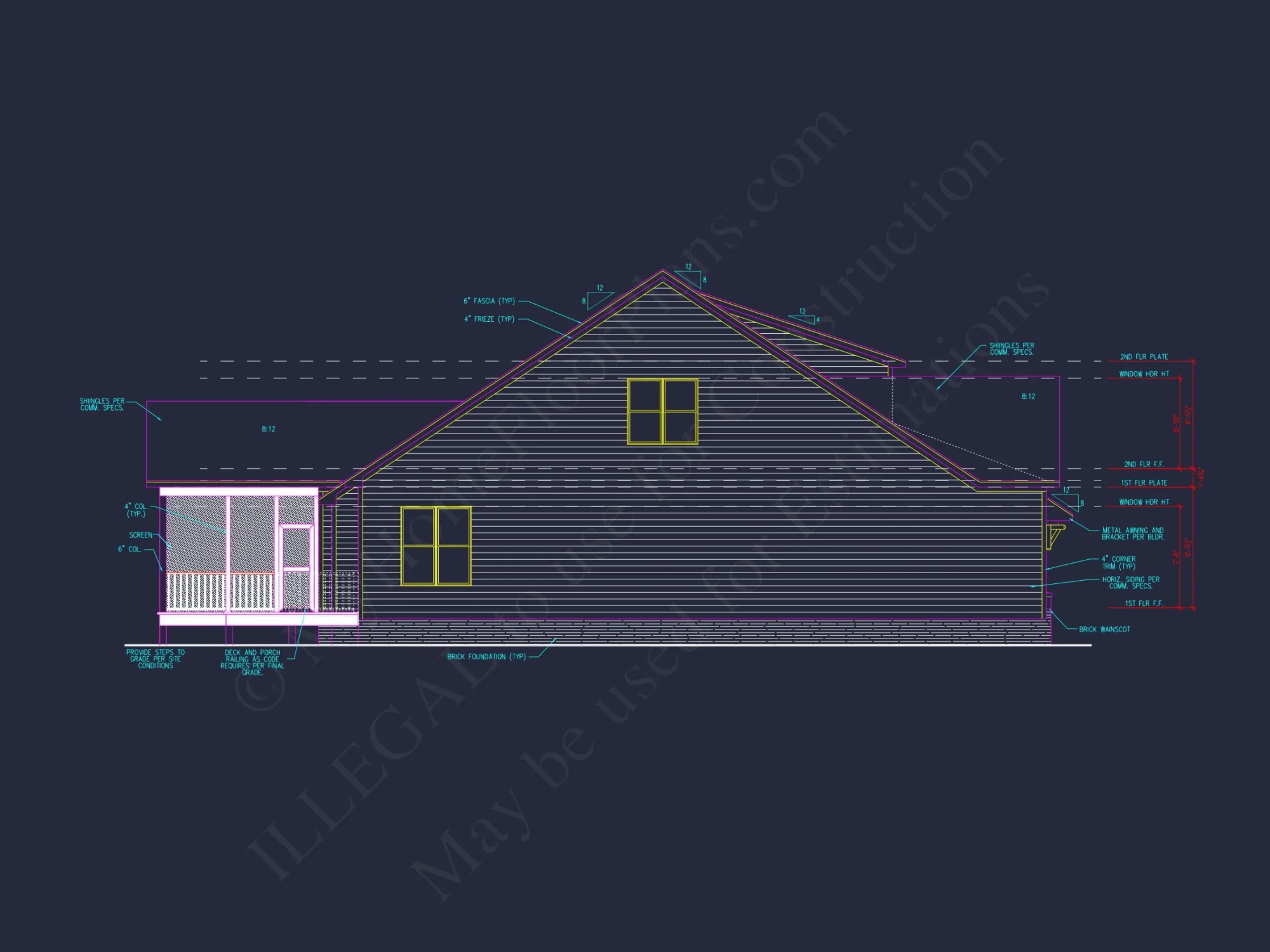 Modern Craftsman house Plan with Open Floor CAD Designs
