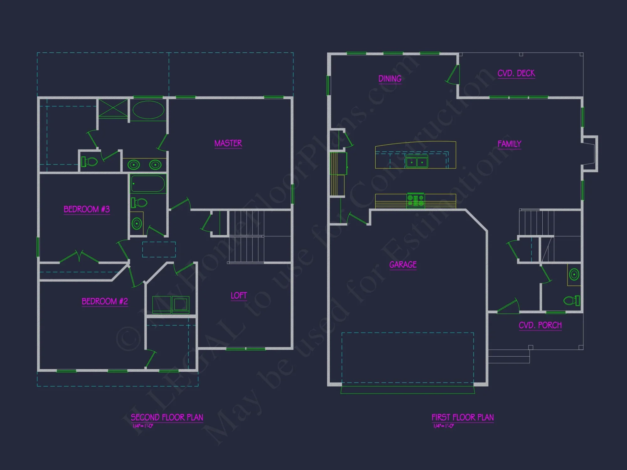 Effortless 2-Story house Plan: Stunning Floor Designs in CAD