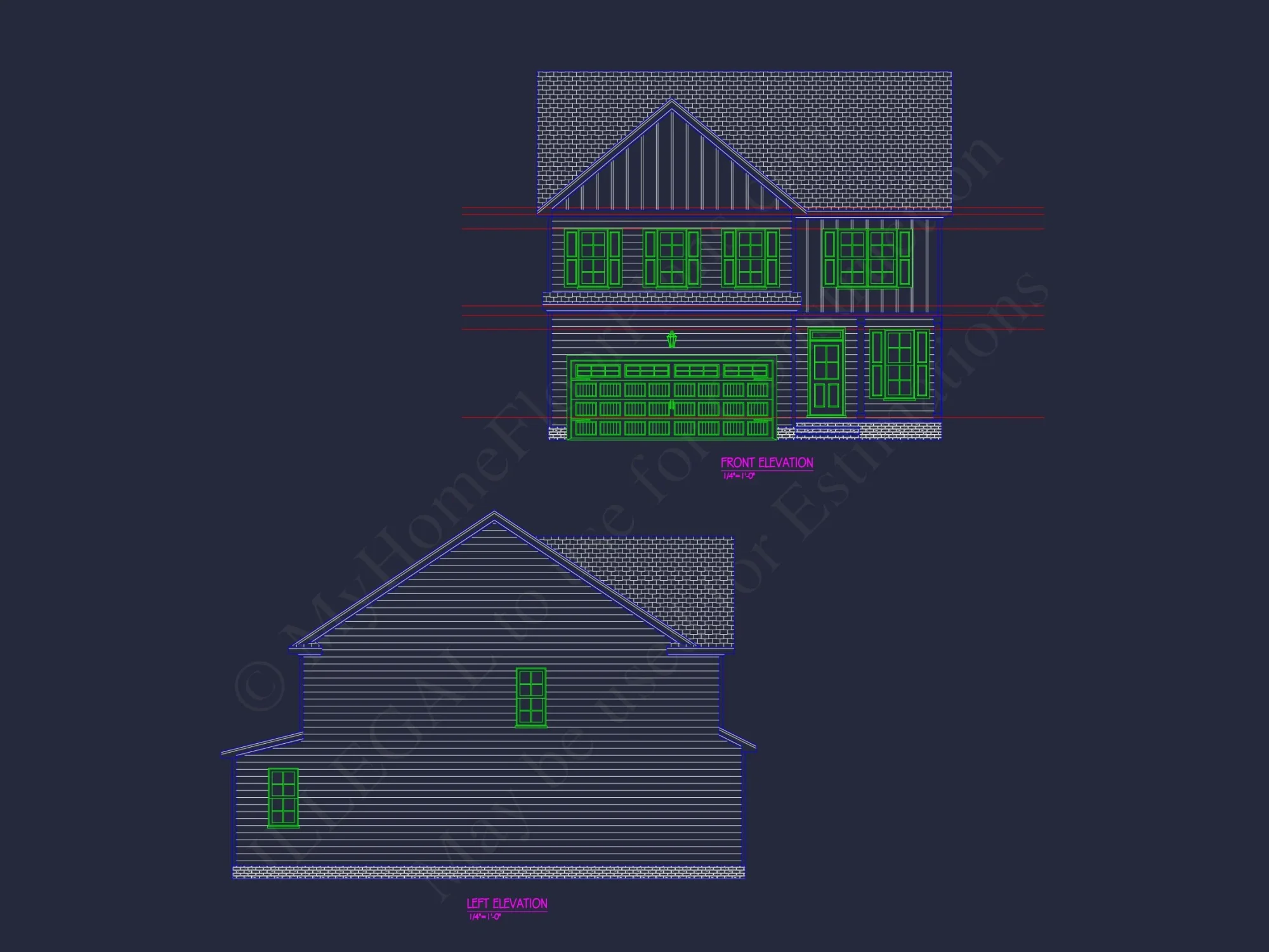 Effortless 2-Story house Plan: Stunning Floor Designs in CAD
