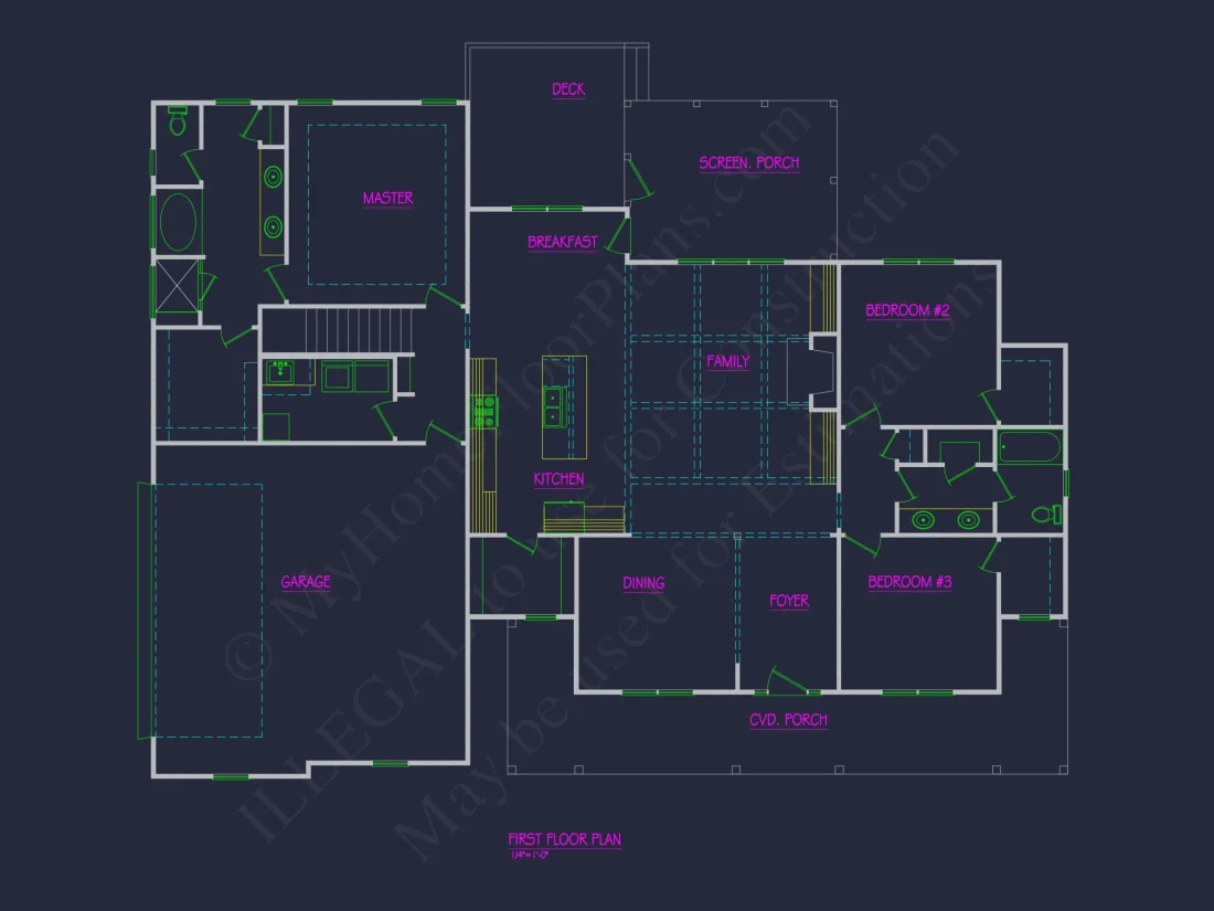 Craftsman house Plan with 2, 041 SF - Floor Plan and Designs