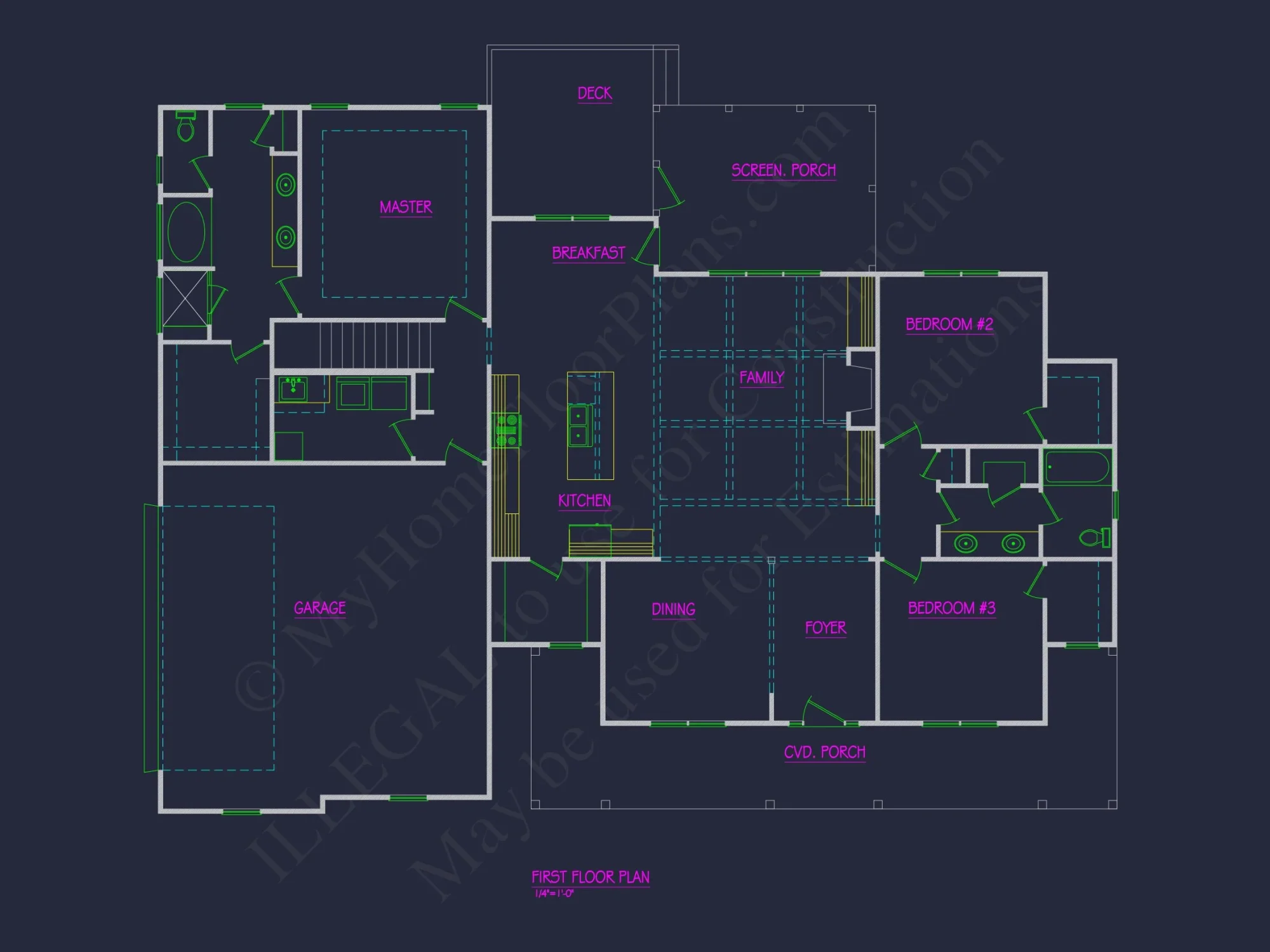 Craftsman house Plan with 2, 041 SF - Floor Plan and Designs