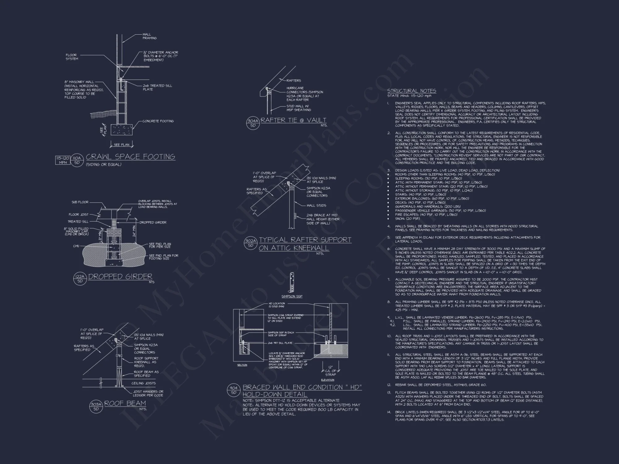 Traditional house Plan with 2 Stories - Blueprint and CAD Design