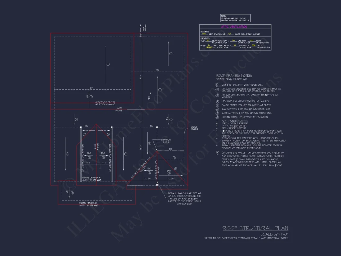 Traditional house Plan with 2 Stories - Blueprint and CAD Design