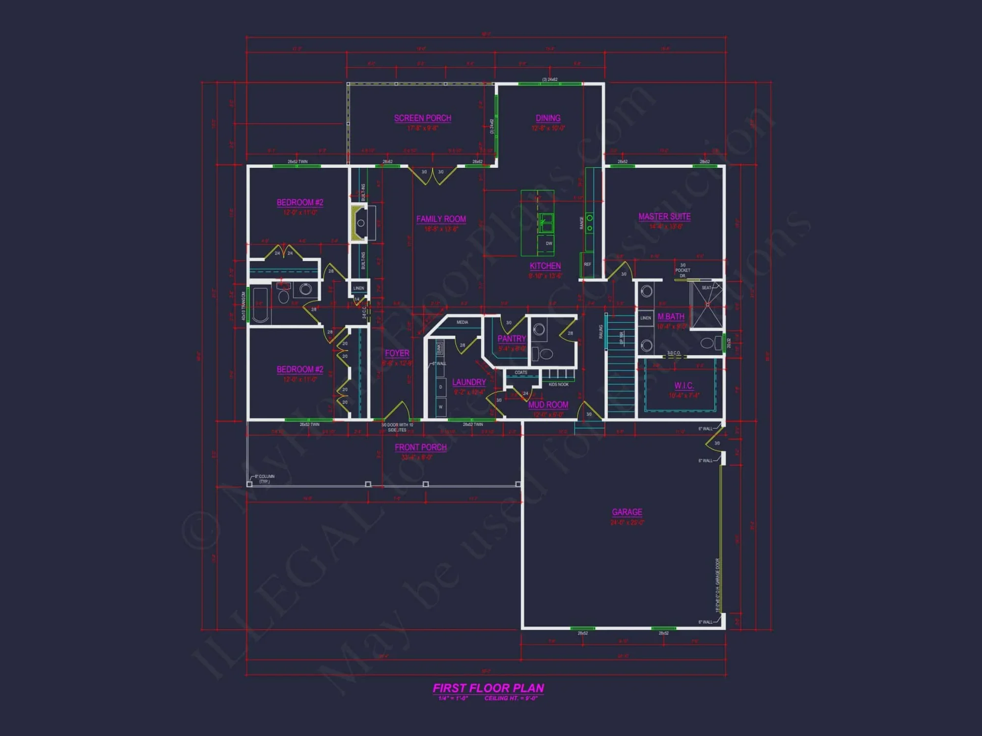 Modern 3-Bedroom house Plan with Spacious Layout and CAD Designs