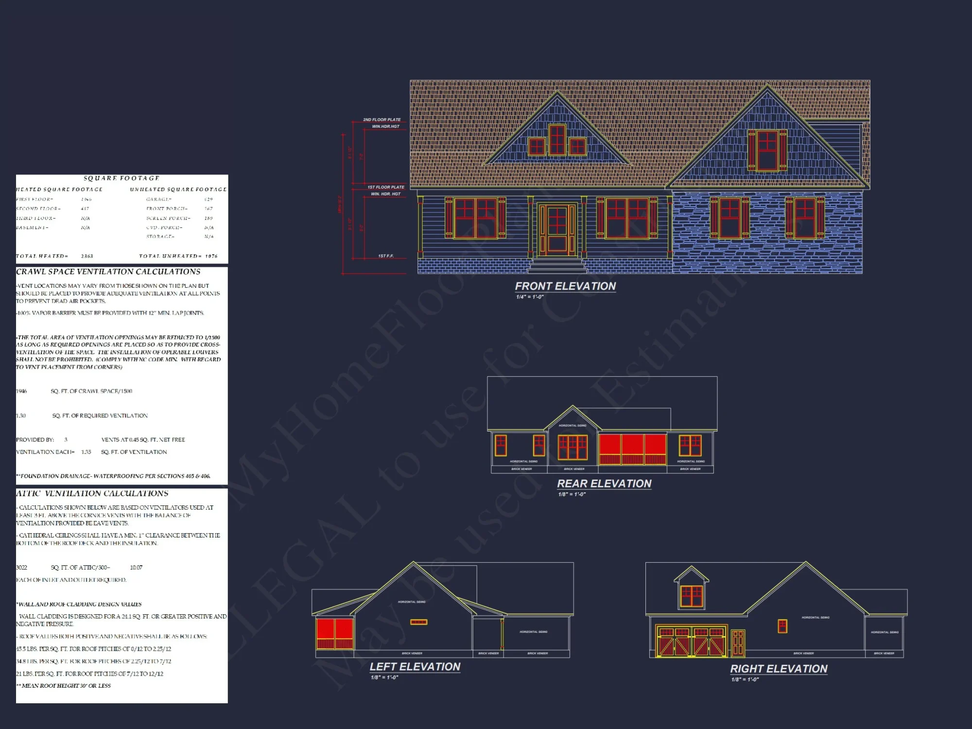 Modern 3-Bedroom house Plan with Spacious Layout and CAD Designs