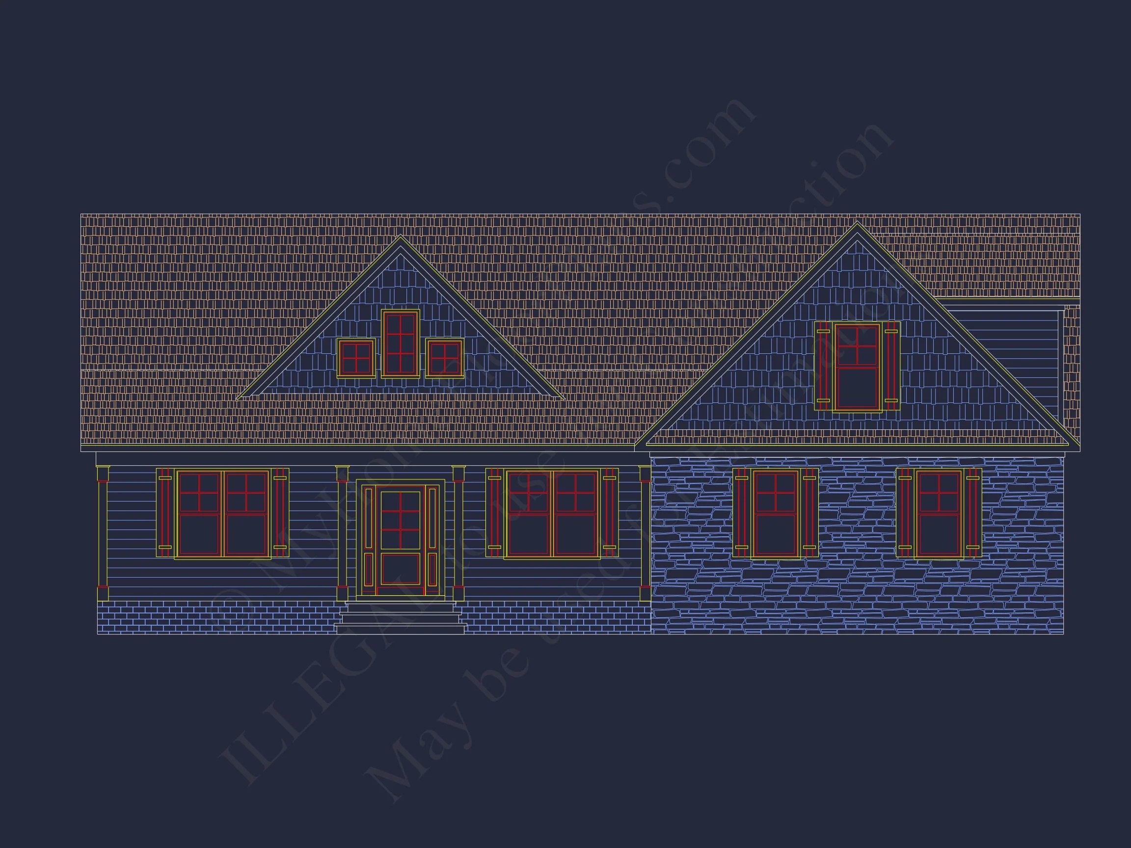 Modern 3-Bedroom house Plan with Spacious Layout and CAD Designs