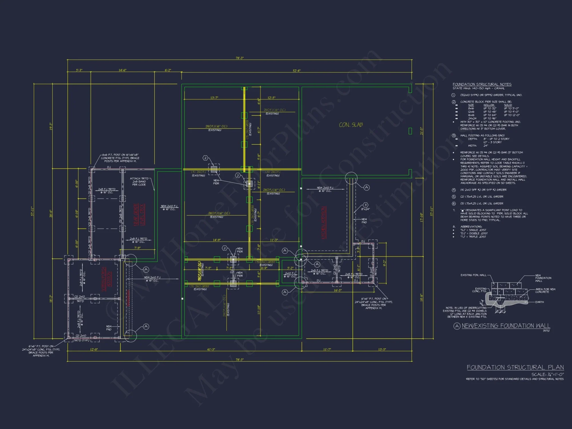 Traditional Craftsman house Plan with 1-Story CAD Designs