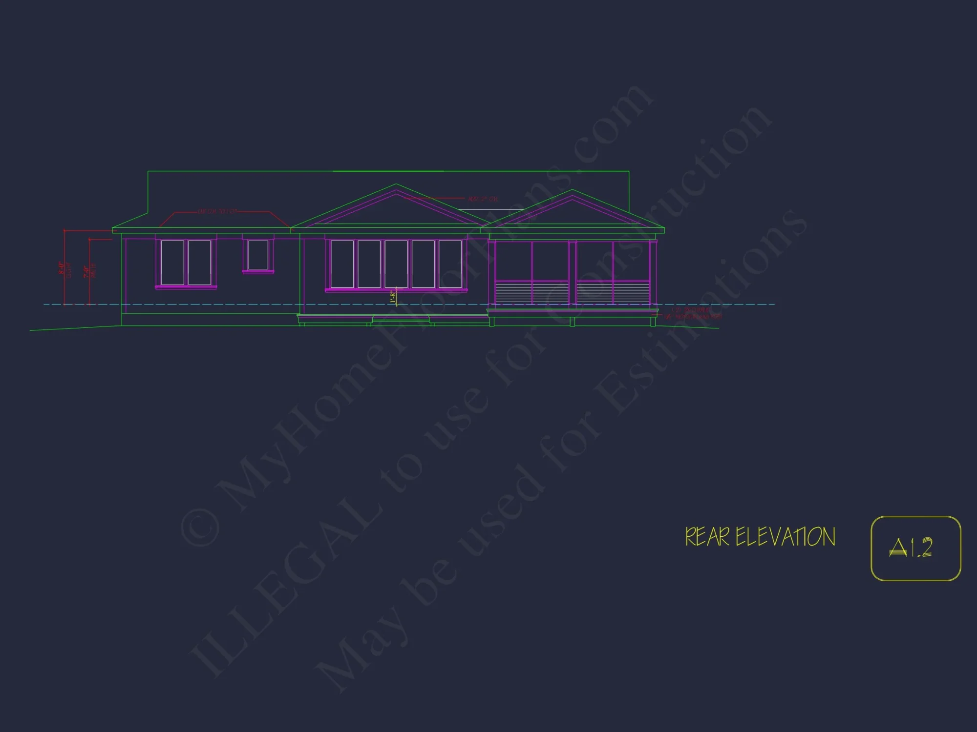 Traditional Craftsman house Plan with 1-Story CAD Designs