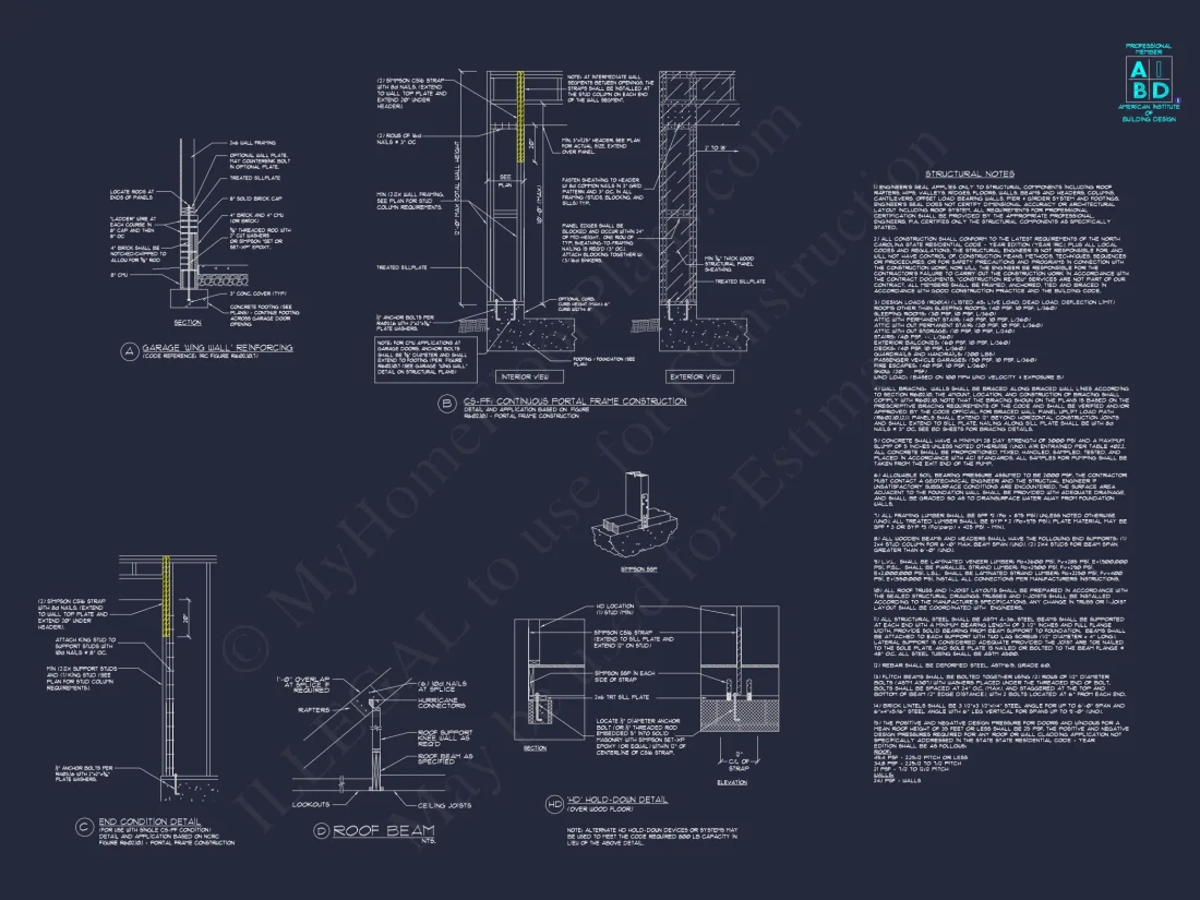 Craftsman house Plan with 2 Story CAD Design and Open Layout
